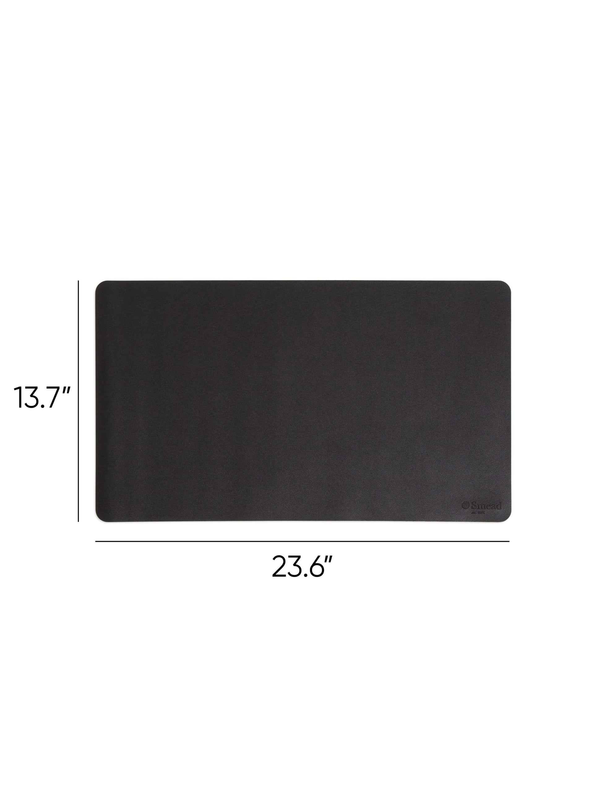 Vegan Leather Desk Pad, Charcoal Color, 23.6"X13.7" Size, 086486648387