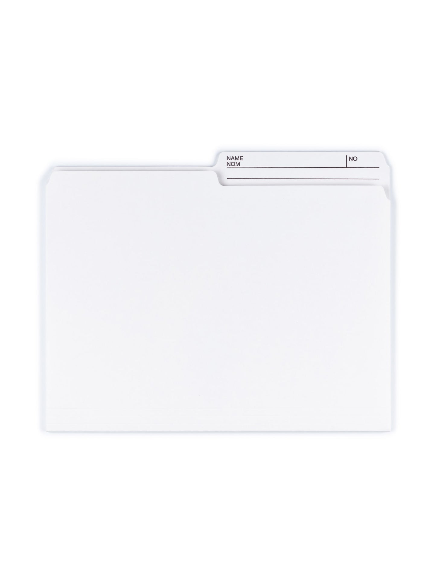 Reversible Printed Tab File Folders, 1/2-Cut Tab, Ivory Color, Letter Size, Set of 100, 086486103480