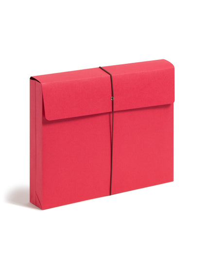 Expanding Wallets, 2-Inch Expansion, Flap and Cord Closure, Red Color, Letter Size, Set of 0, 30086486772052