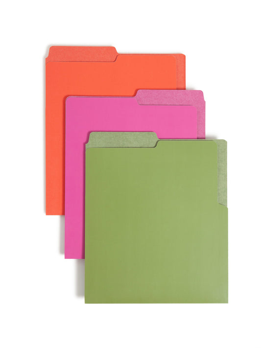 Heavyweight Vertical File Folder, Assorted Colors Color, Letter Size, Set of 1, 086486754064