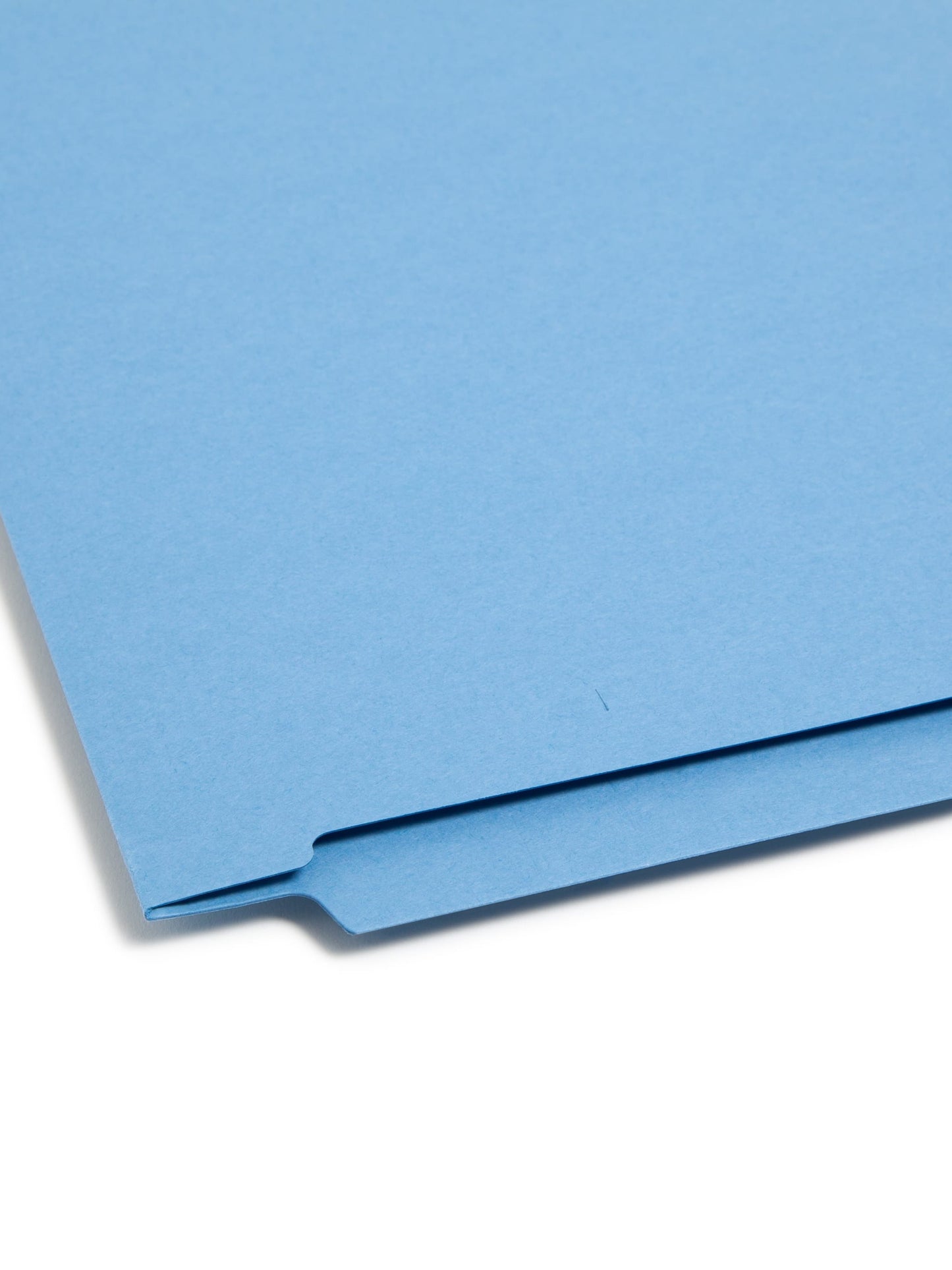 Shelf-Master® Reinforced End Tab Fastener File Folders, Straight-Cut Tab, Blue Color, Letter Size, Set of 50, 086486250405