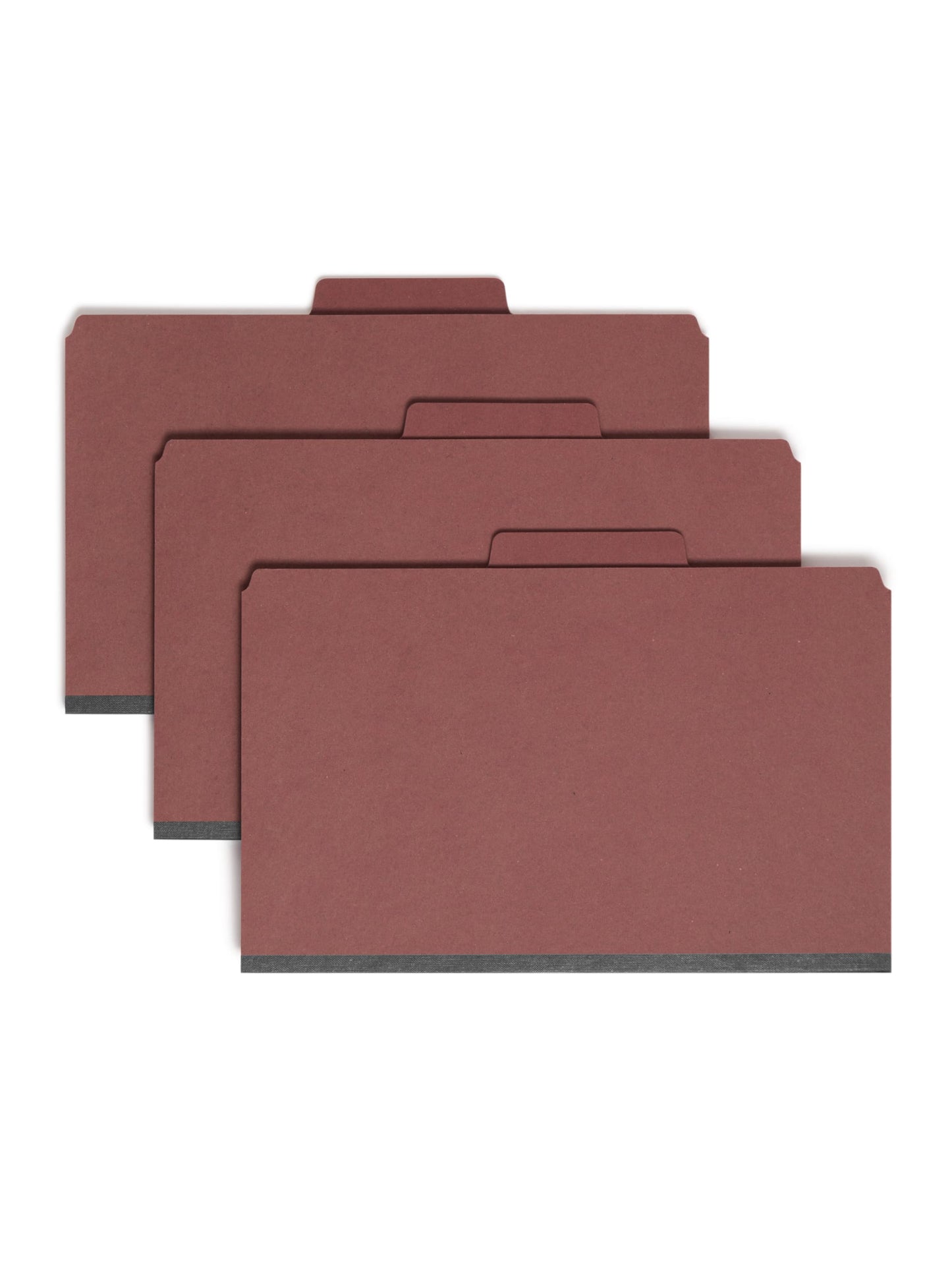 SuperTab® Classification File Folders, Red Color, Legal Size, 