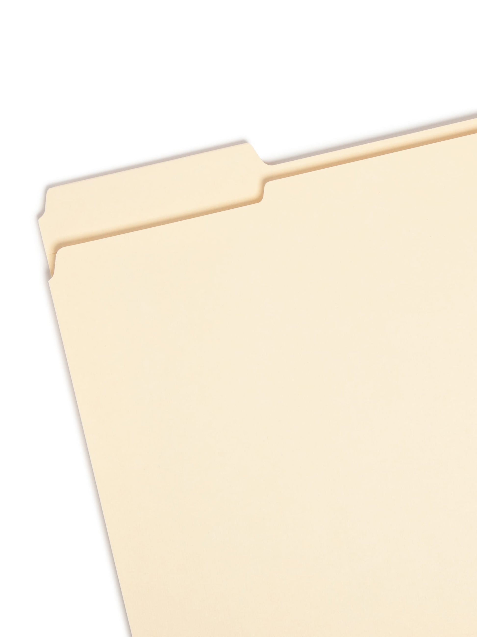 100% Recycled Reinforced Tab Fastener File Folders, Manila Color, Letter Size, Set of 100, 086486103473