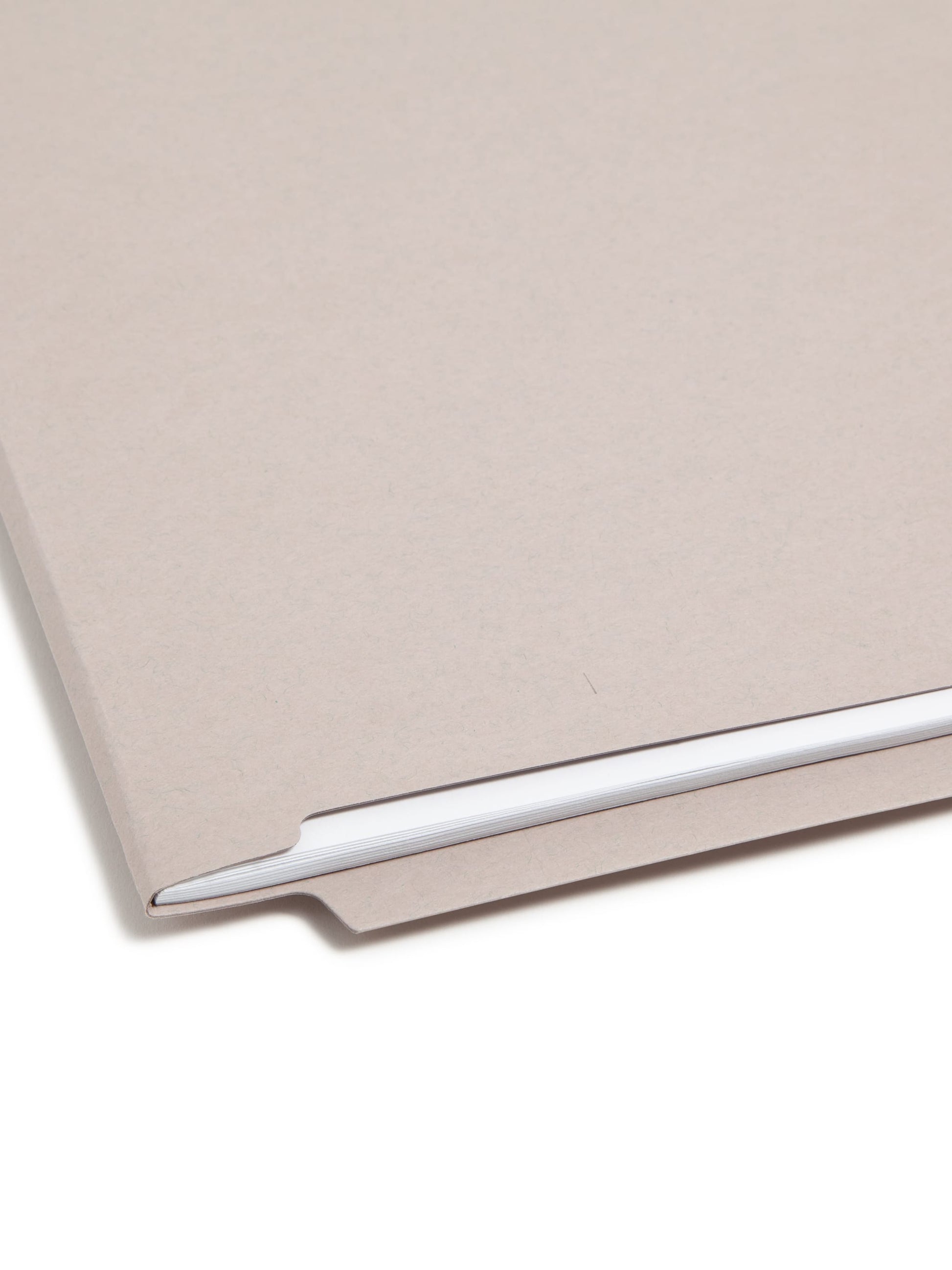 Shelf-Master® Reinforced End Tab Fastener File Folders, Straight-Cut Tab, Gray Color, Letter Size, Set of 50, 086486258494
