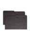 Reversible Printed Tab File Folders, 1/2-Cut Tab, Black Color, Legal Size, Set of 100, 086486153645