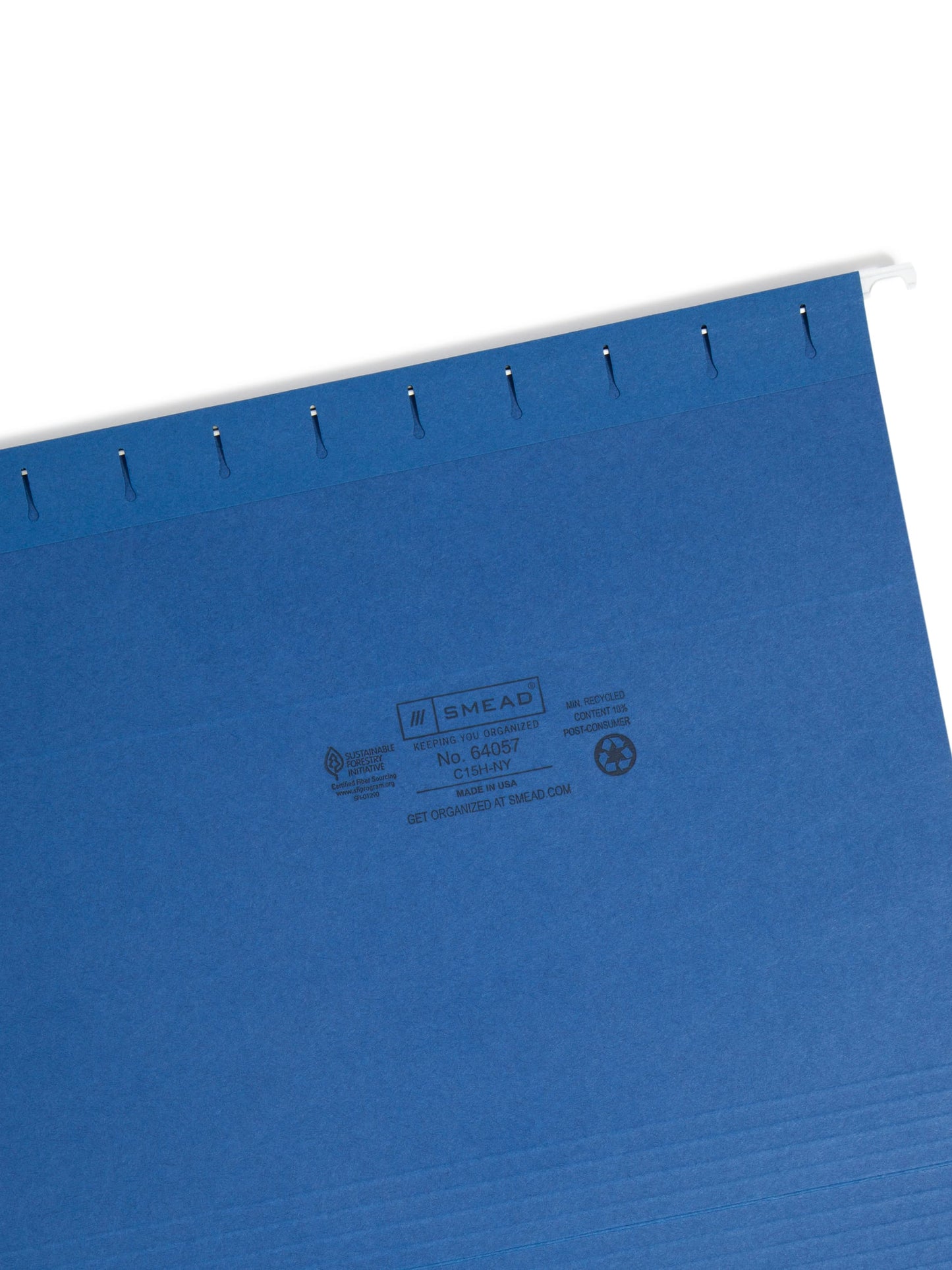 Standard Hanging File Folders with 1/5-Cut Tabs, Navy Color, Letter Size, Set of 25, 086486640572