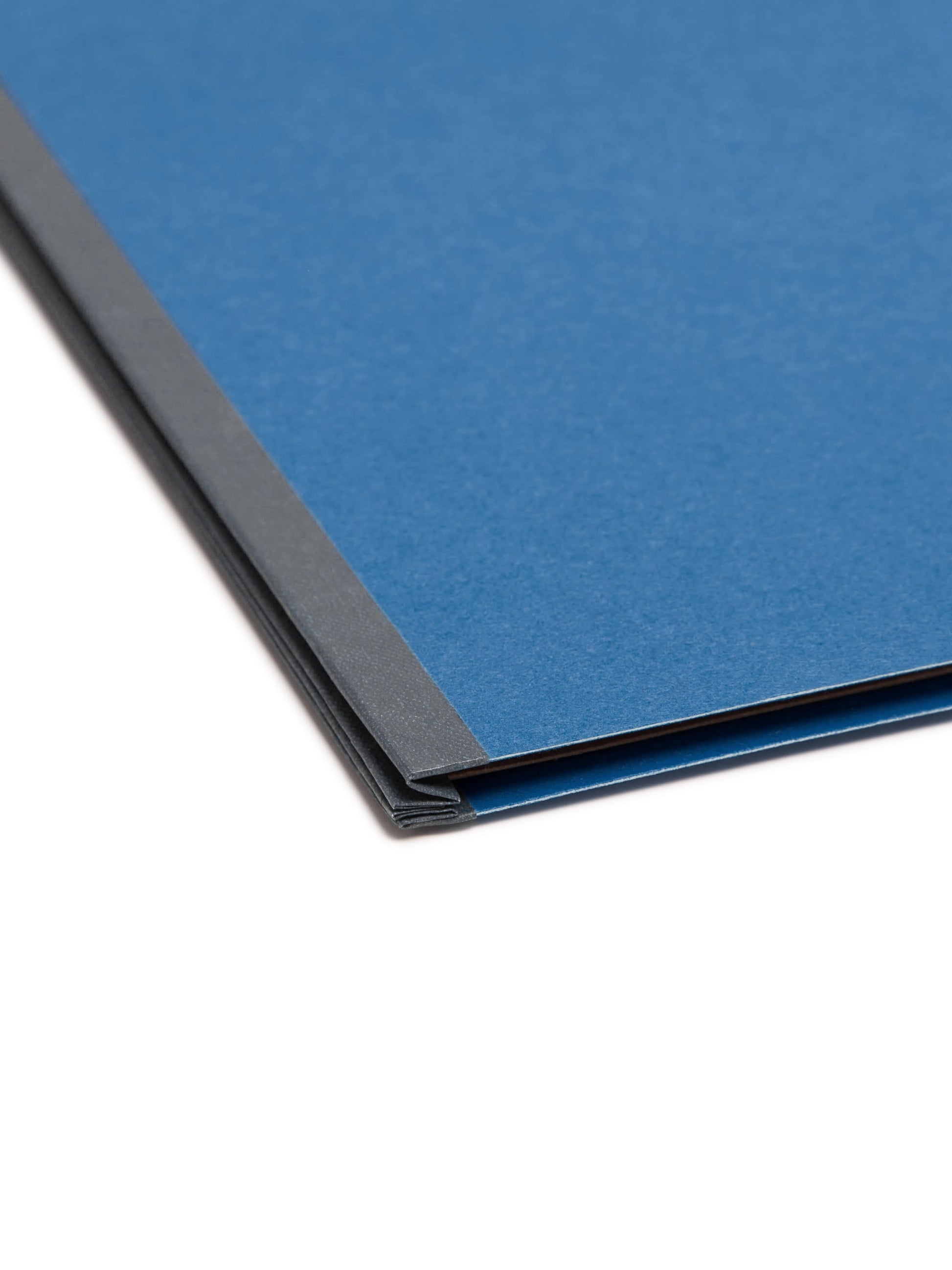 SafeSHIELD® Pressboard Classification File Folders, 2 Dividers, 2 inch Expansion, 2/5-Cut Tab, Dark Blue Color, Letter Size, 