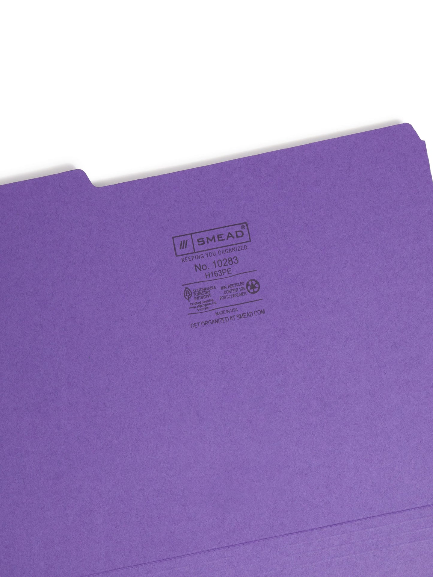 Interior File Folders, Purple Color, Letter Size, Set of 100, 086486102834