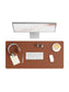 Vegan Leather Desk Pad, Saddle Color, 36"X17" Size, 086486648271