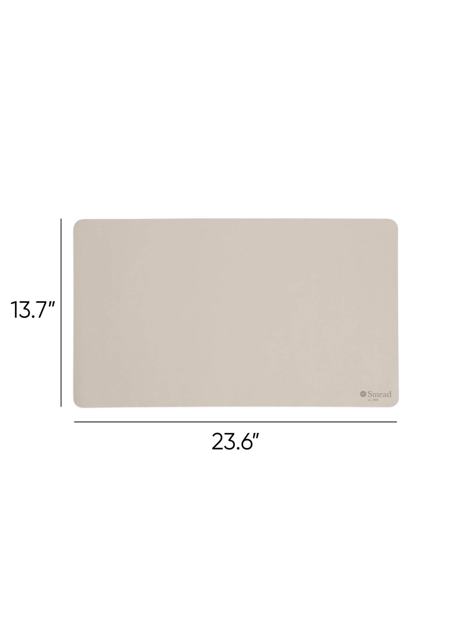 Vegan Leather Desk Pad, Sandstone Color, 23.6"X13.7" Size, 086486648363