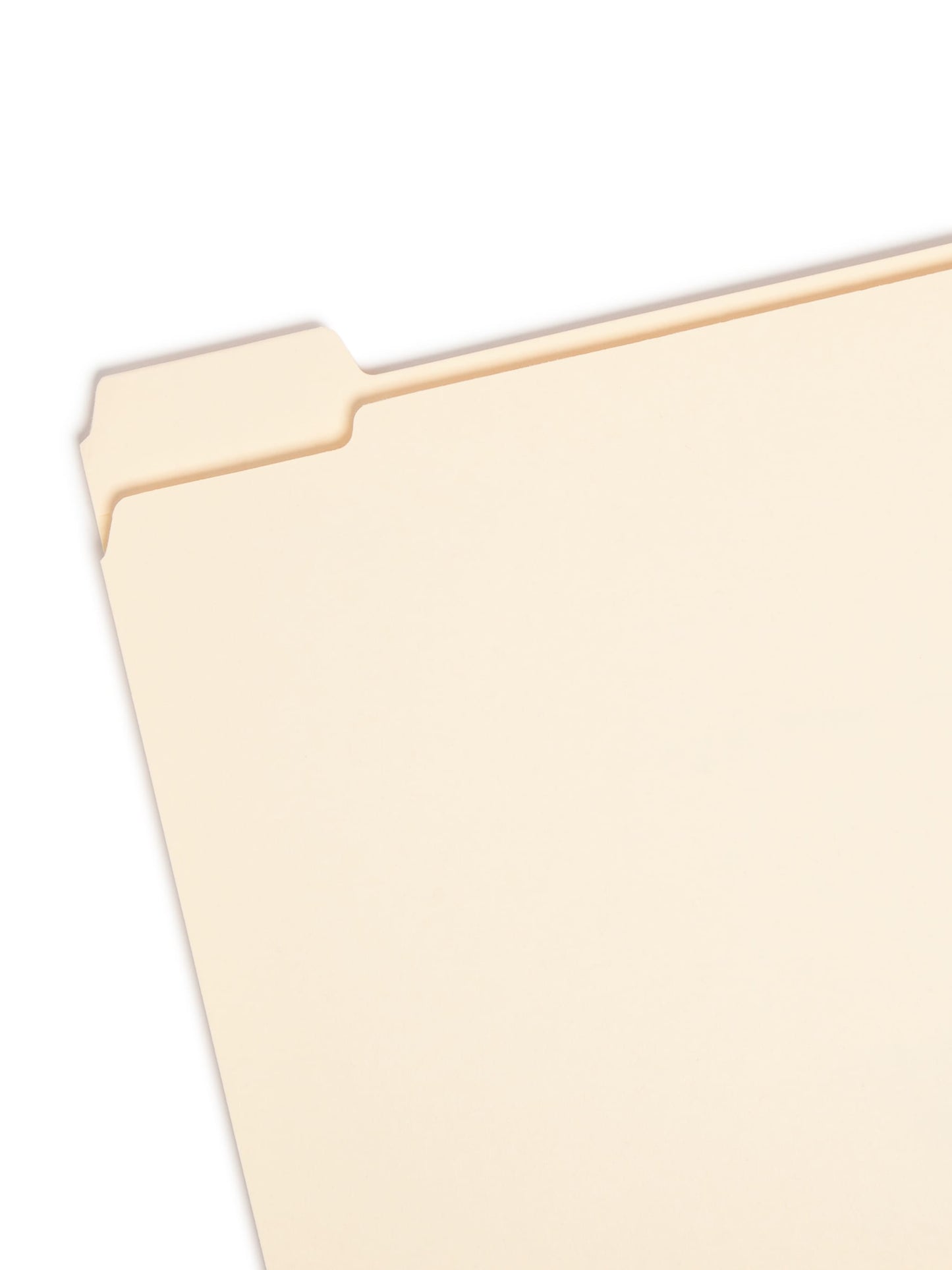 Reinforced Tab File Folders, 1/5-Cut Tab, Manila Color, Letter Size, Set of 100, 086486103565