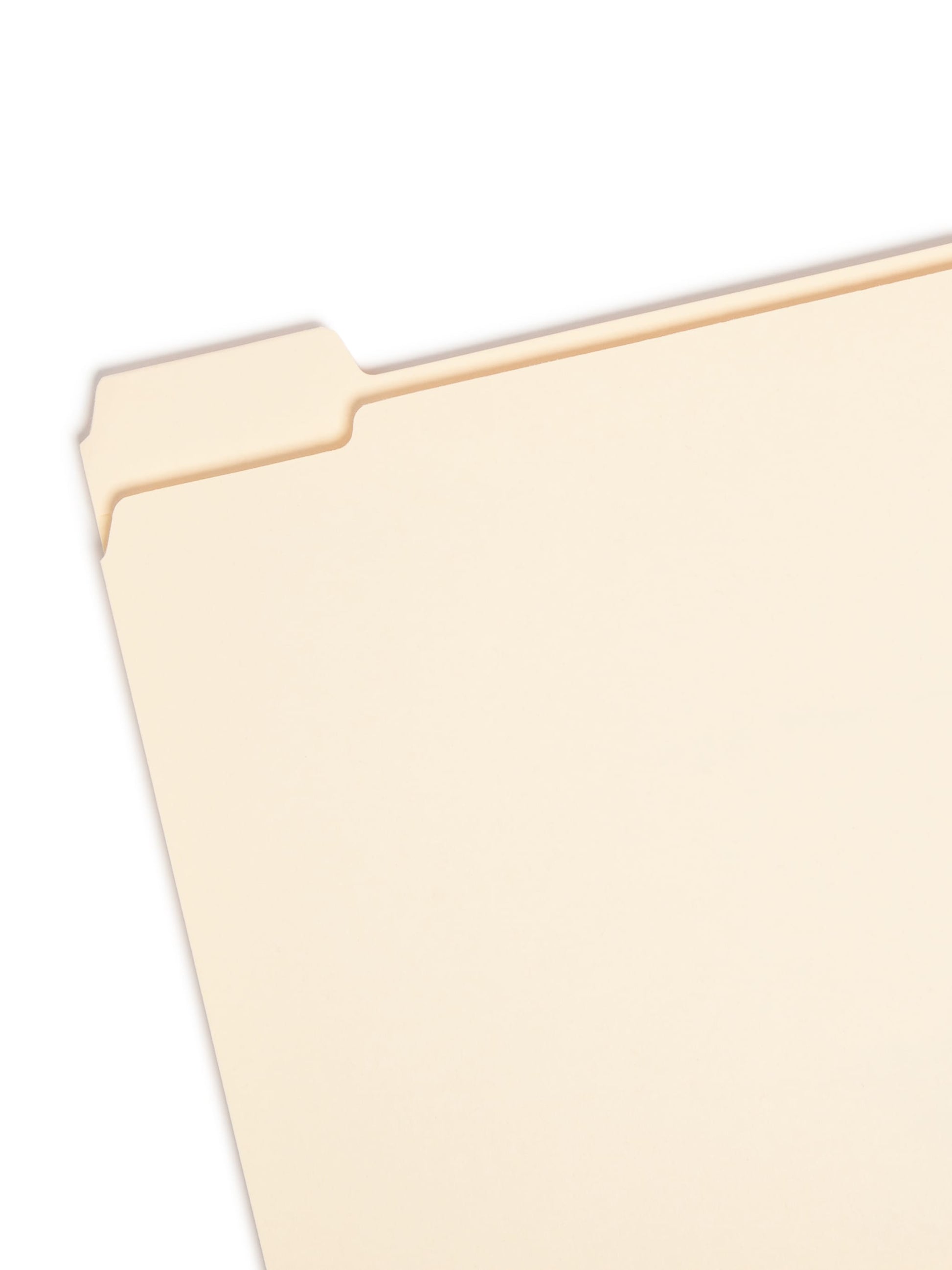 Reinforced Tab File Folders, 1/5-Cut Tab, Manila Color, Letter Size, Set of 100, 086486103565