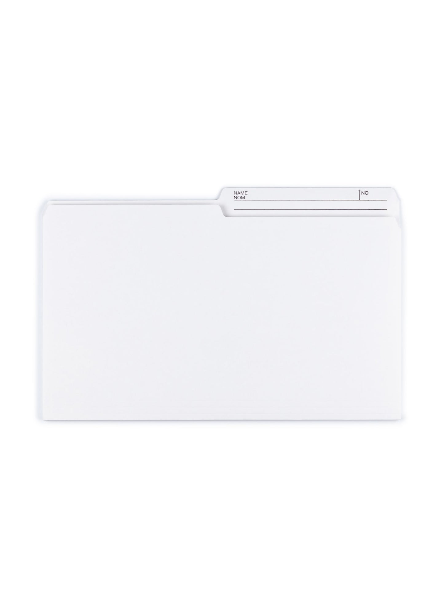 Reversible Printed Tab File Folders, 1/2-Cut Tab, Ivory Color, Legal Size, 