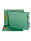 100% Recycled Shelf-Master® Reinforced End Tab Fastener File Folders, Straight-Cut Tab, Green Color, Letter Size, Set of 50, 086486341721