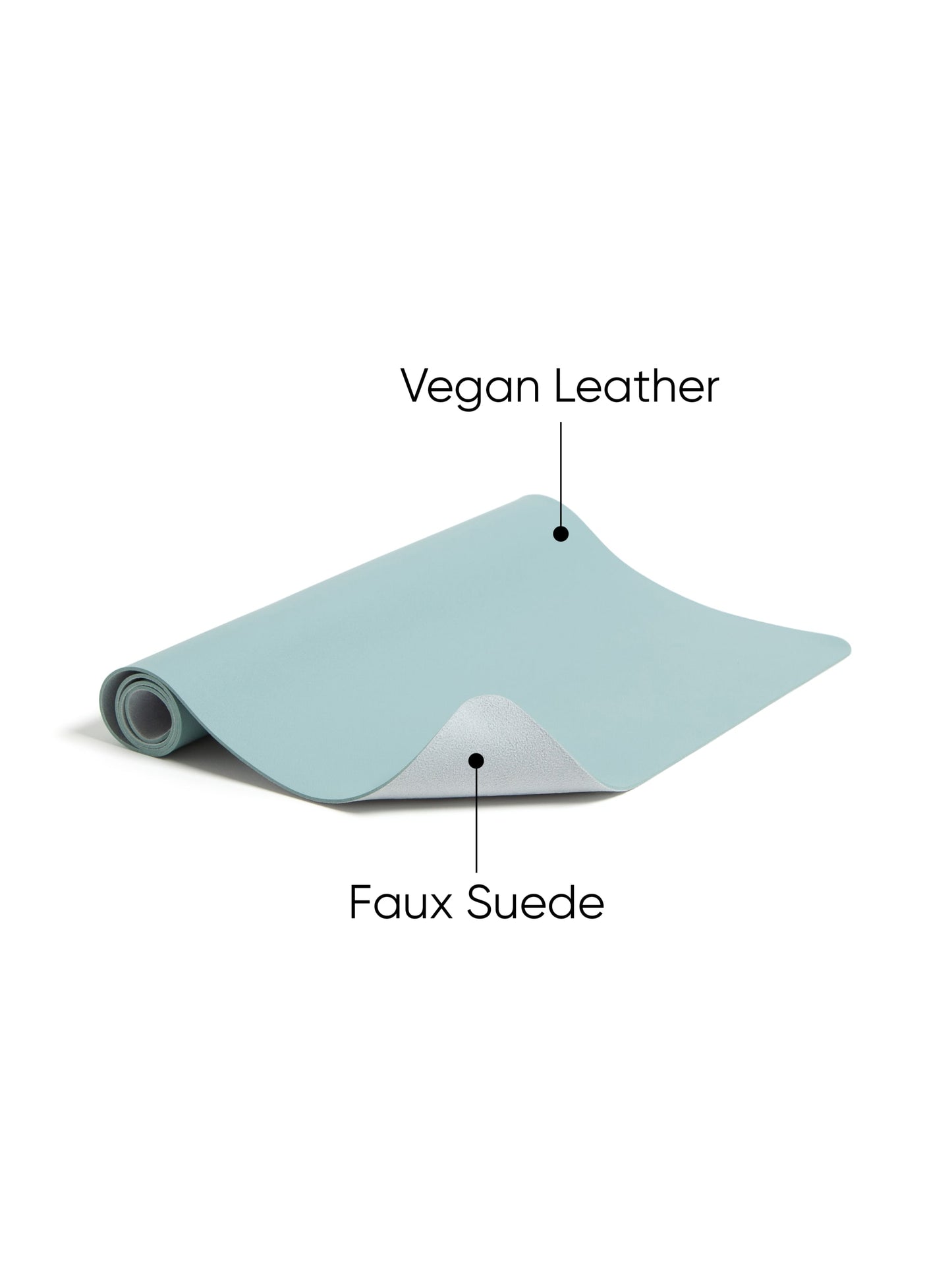 Vegan Leather Desk Pad, Superior Blue Color, 23.6"X13.7" Size, 086486648400