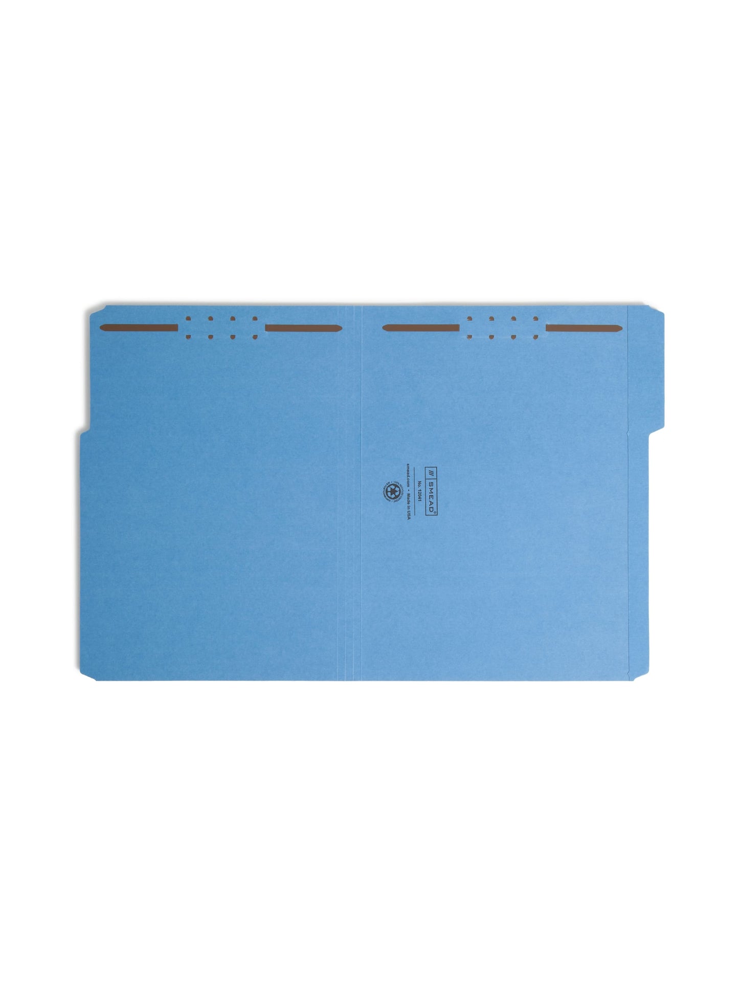 100% Recycled Reinforced Tab Fastener File Folders, Blue Color, Letter Size, Set of 50, 086486120418