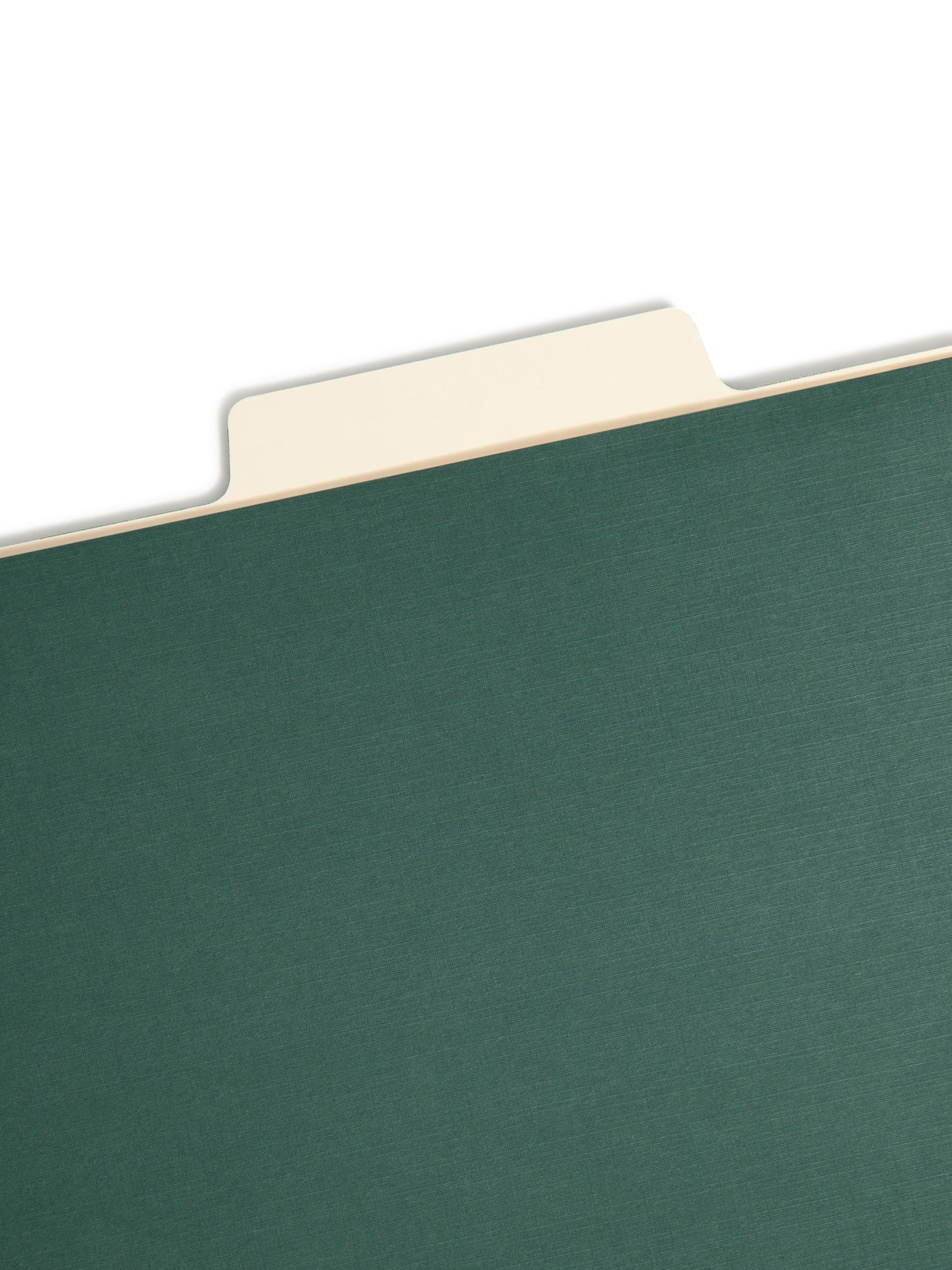 SuperTab® Classification File Folders, Dark Green Color, Letter Size, 