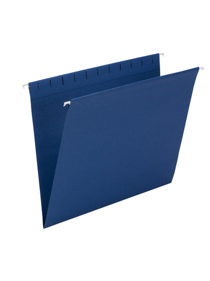 Standard Hanging File Folders, Without Tabs, Navy Color, Letter Size, 