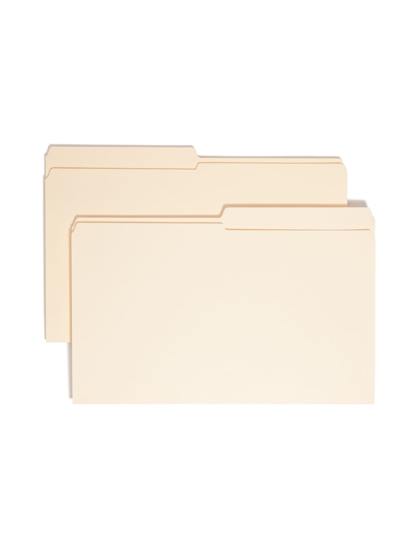 Reinforced Tab File Folders, 1/2-Cut Tab, Manila Color, Legal Size, Set of 100, 086486153263