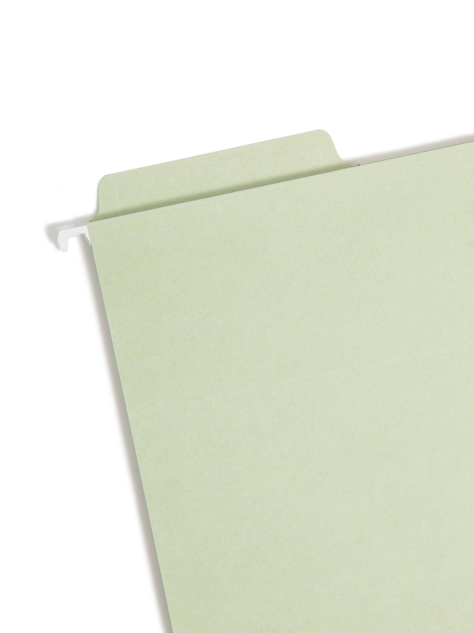 FasTab®/SafeSHIELD® Hanging File Fastener Folders, 1/3-Cut Tab, Moss Green Color, Letter Size, Set of 18, 086486651202