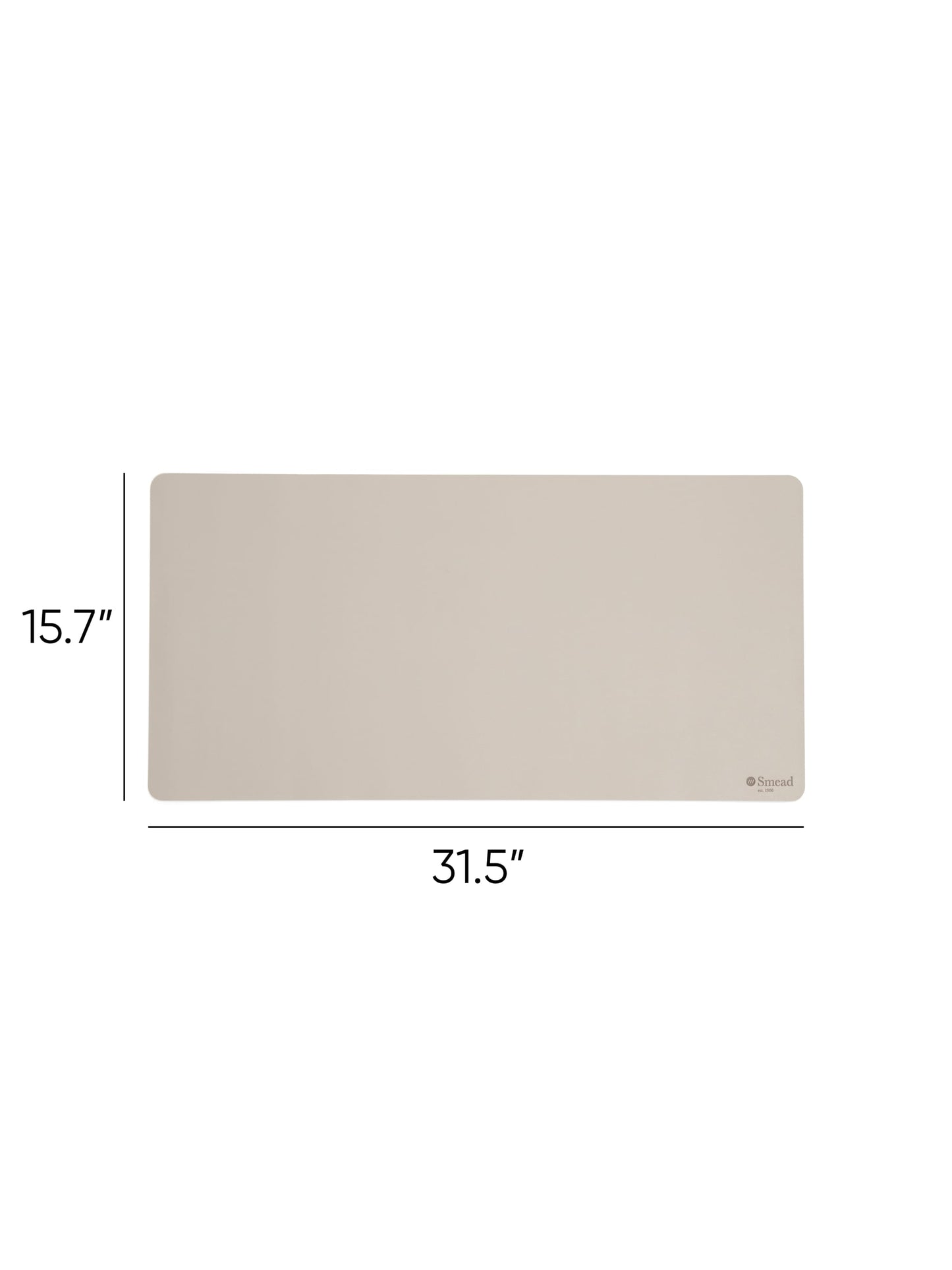 Vegan Leather Desk Pad, Sandstone Color, 31.5"X15.7" Size, 086486648318