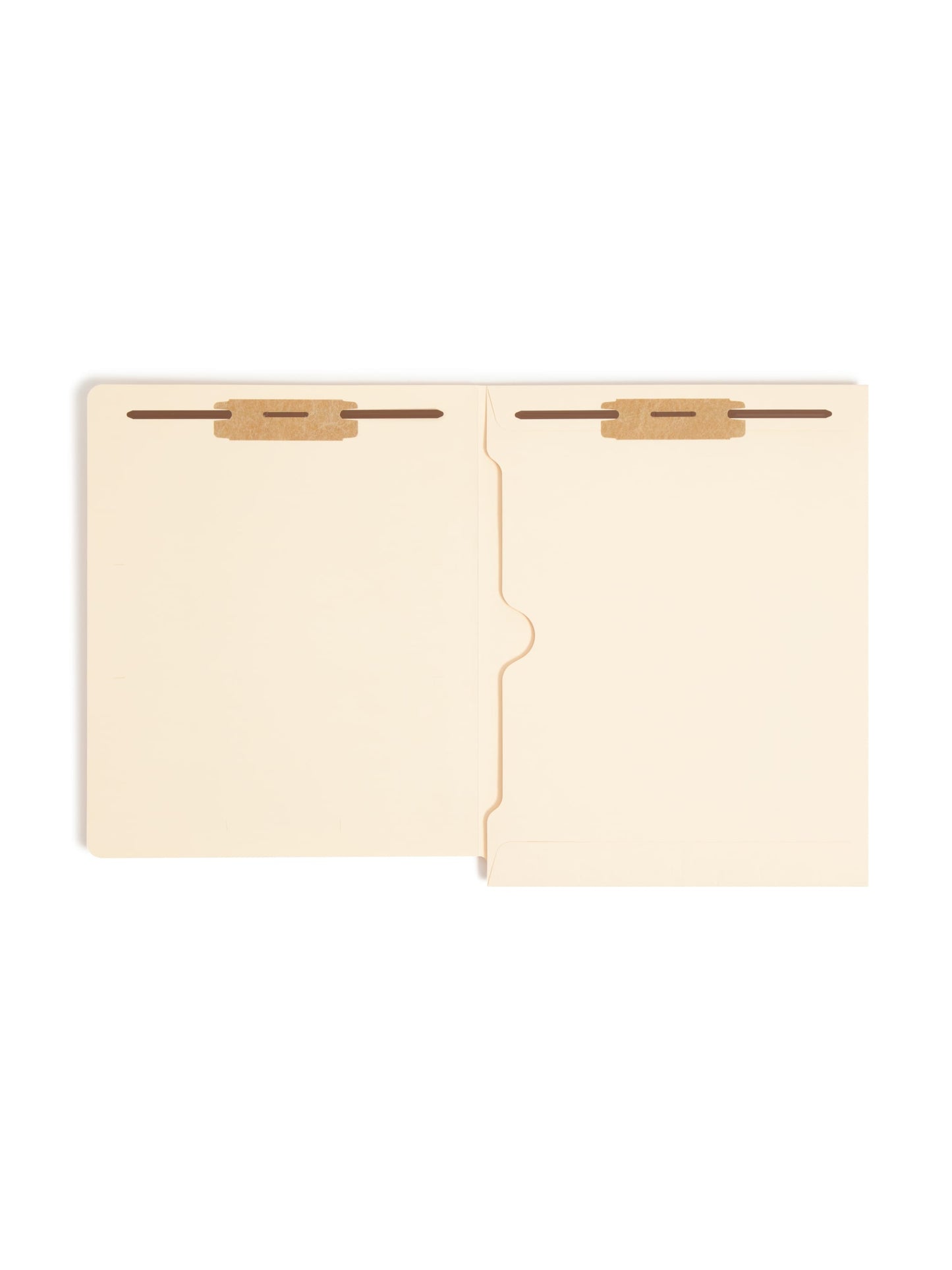 End Tab Fastener File Folder with Full Pocket, Straight-Cut Tab, 2 Fasteners, 1 Jacket, Manila Color, Letter Size, Set of 50, 086486341011