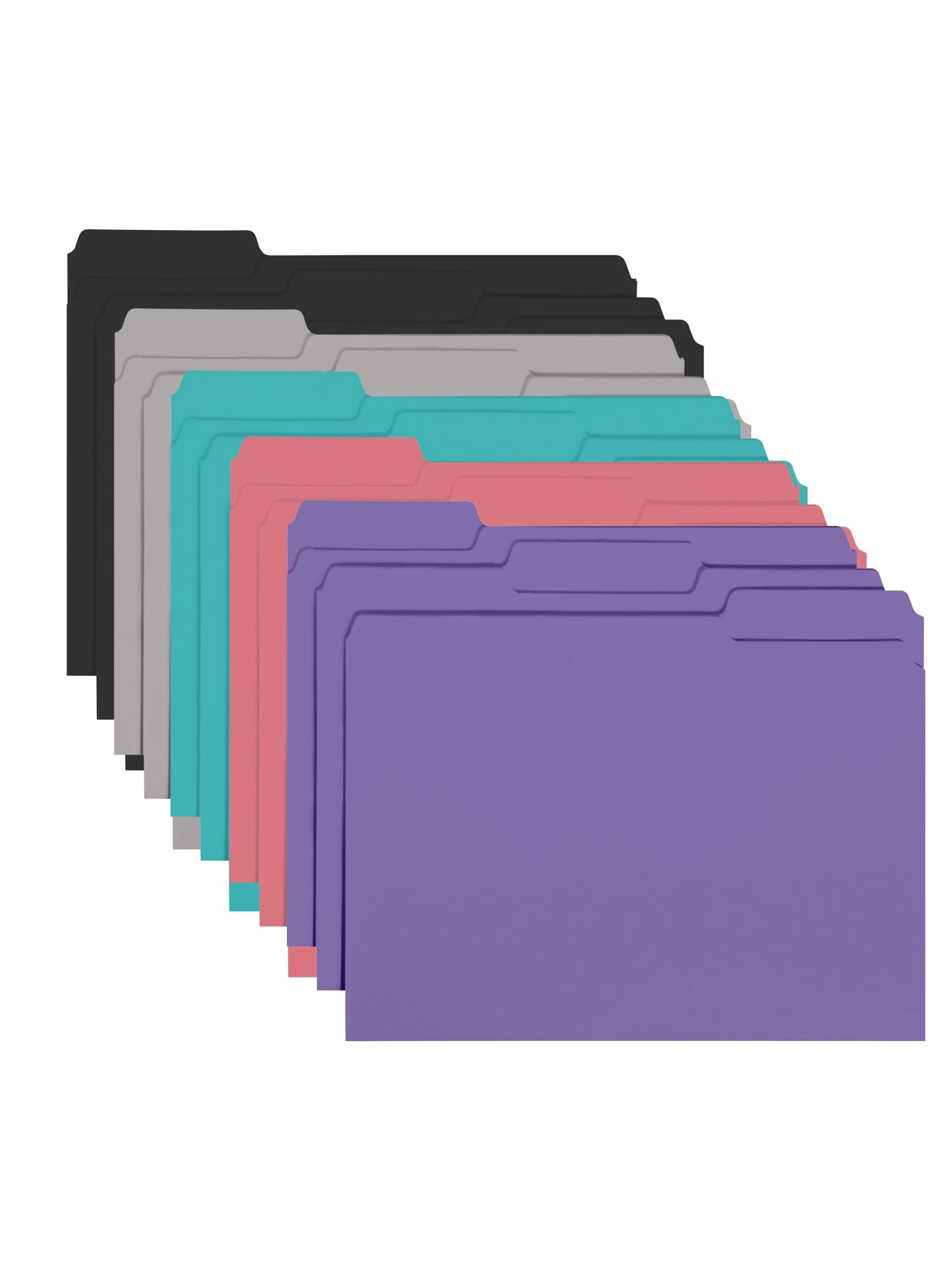 Interior File Folders, Assorted Colors Color, Letter Size, Set of 100, 086486102957