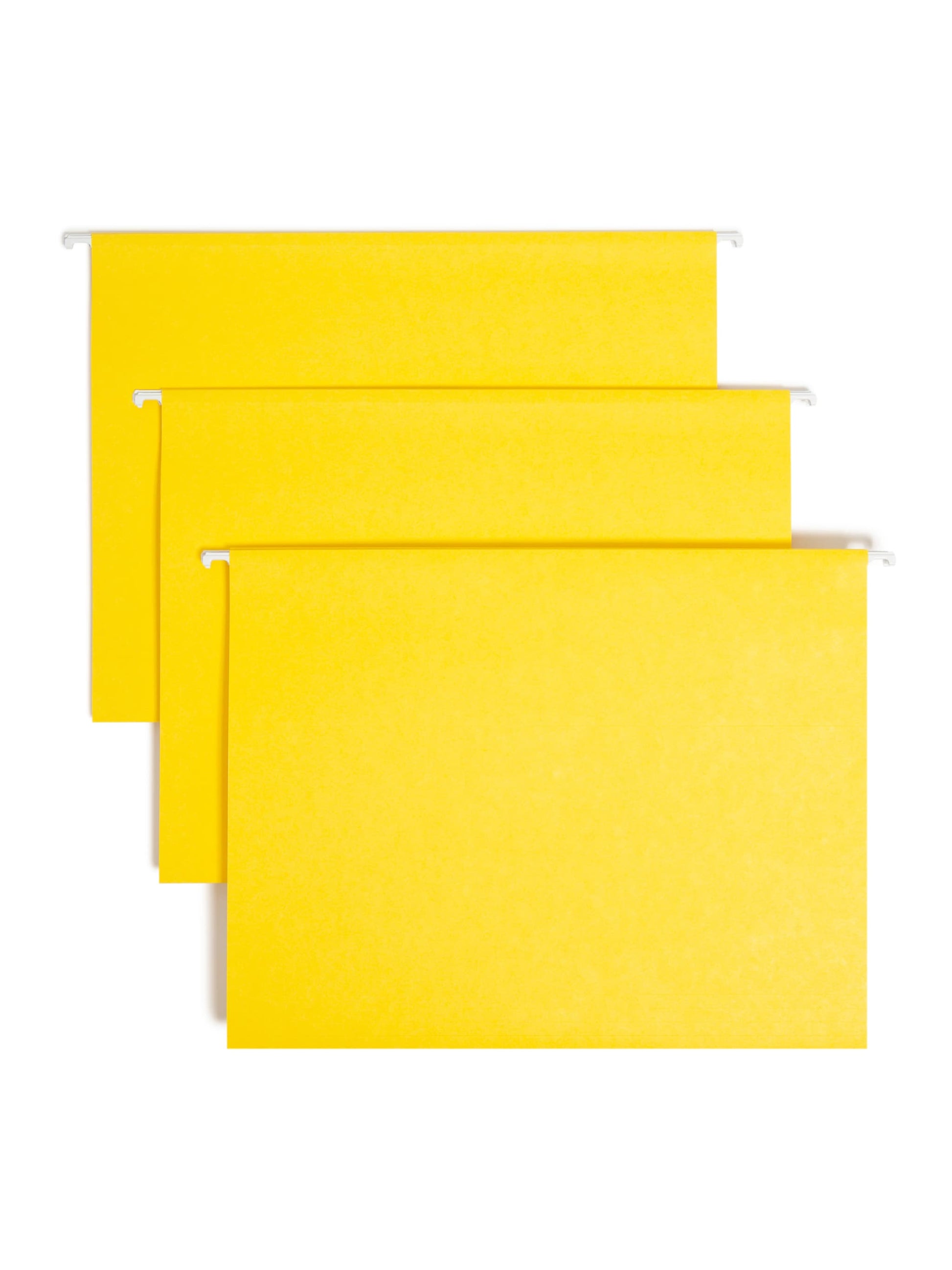 TUFF® Hanging File Folders with Easy Slide® Tabs, Yellow Color, Letter Size, Set of 18, 086486640442