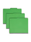 Classification File Folders, 1 Divider, 2 inch Expansion, Green Color, Letter Size, 