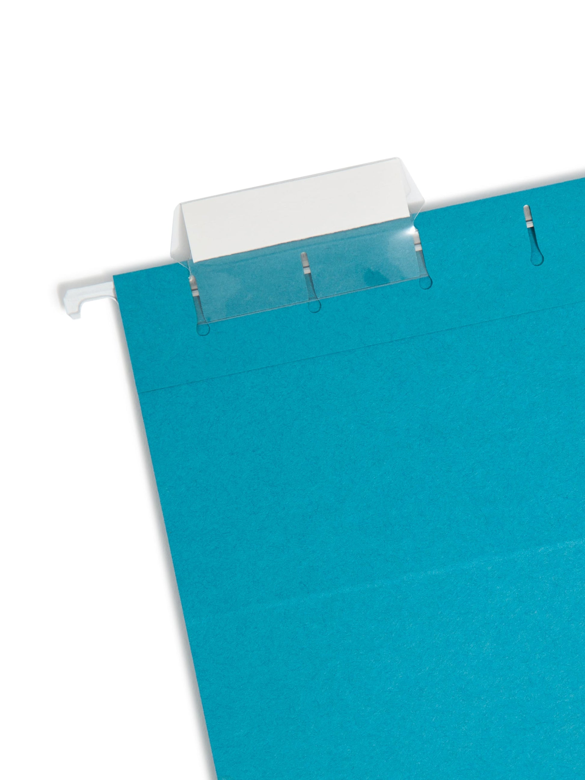 Standard Hanging File Folders with 1/5-Cut Tabs, Teal Color, Letter Size, Set of 25, 086486640749