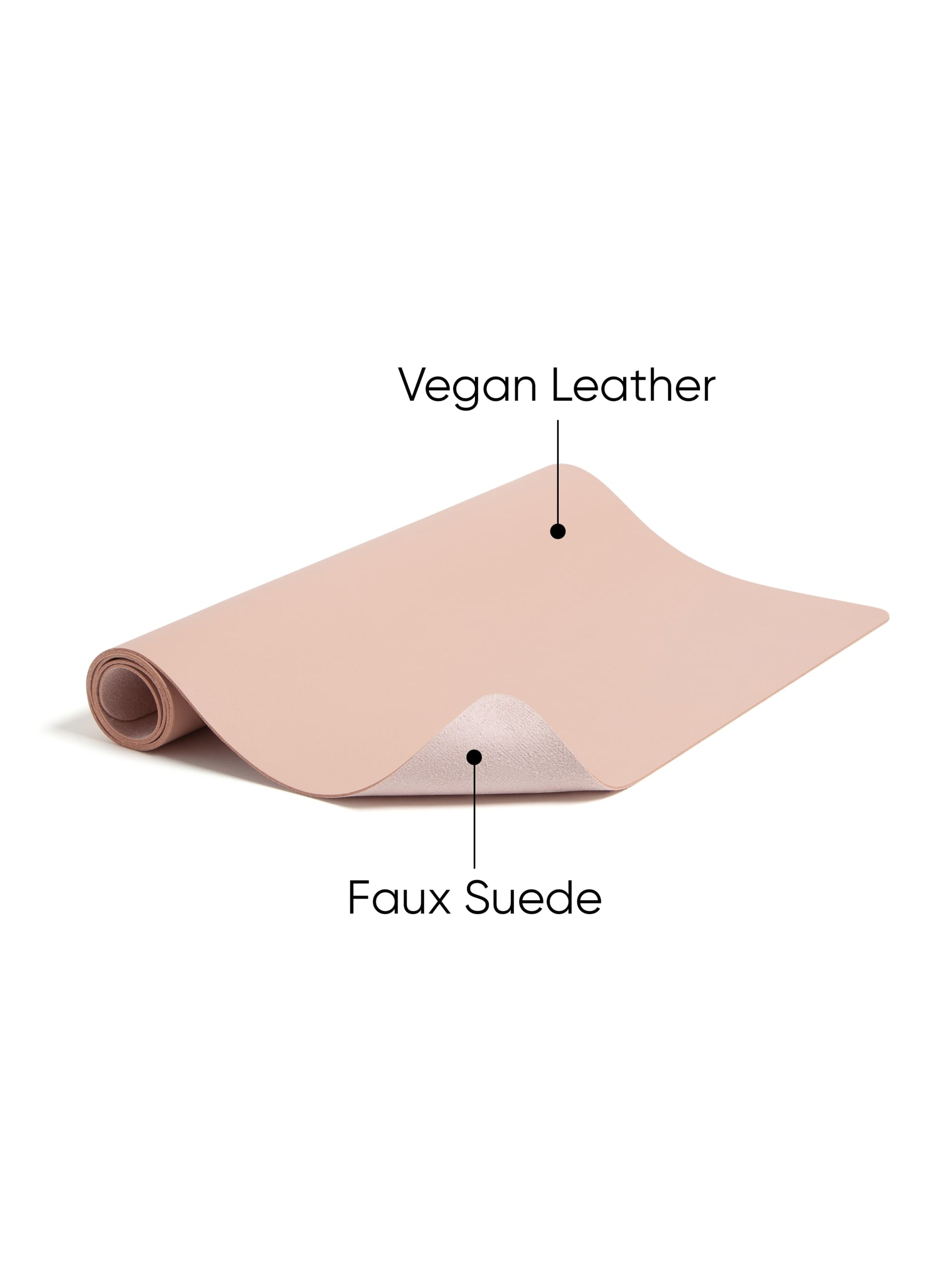 Vegan Leather Desk Pad, Dusty Rose Color, 36"X17" Size, 086486648295
