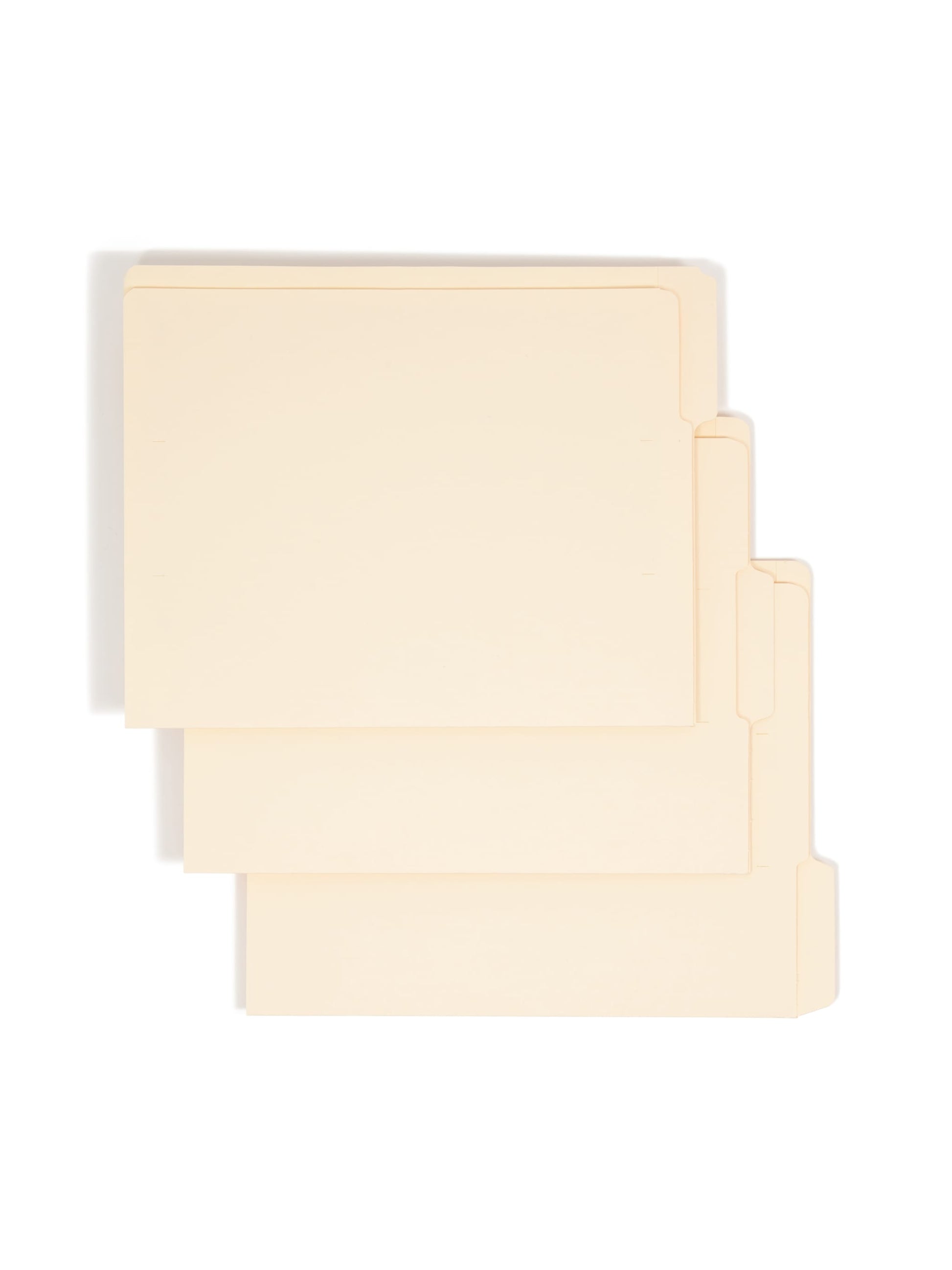 Shelf-Master® Reinforced Tab End Tab File Folders, 1/3-Cut Tab, Assorted Positions, Manila Color, Letter Size, Set of 100, 086486241342