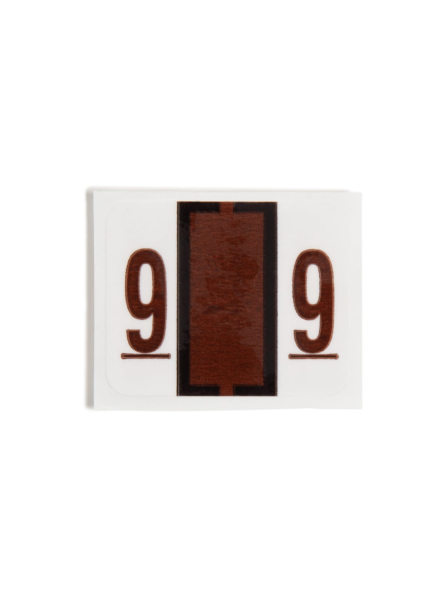 BCCRN Bar Style Color-Coded Numeric Labels, 0-9 Rolls, Brown Color, 1-1/4" X 1" Size, Set of 1, 086486673792