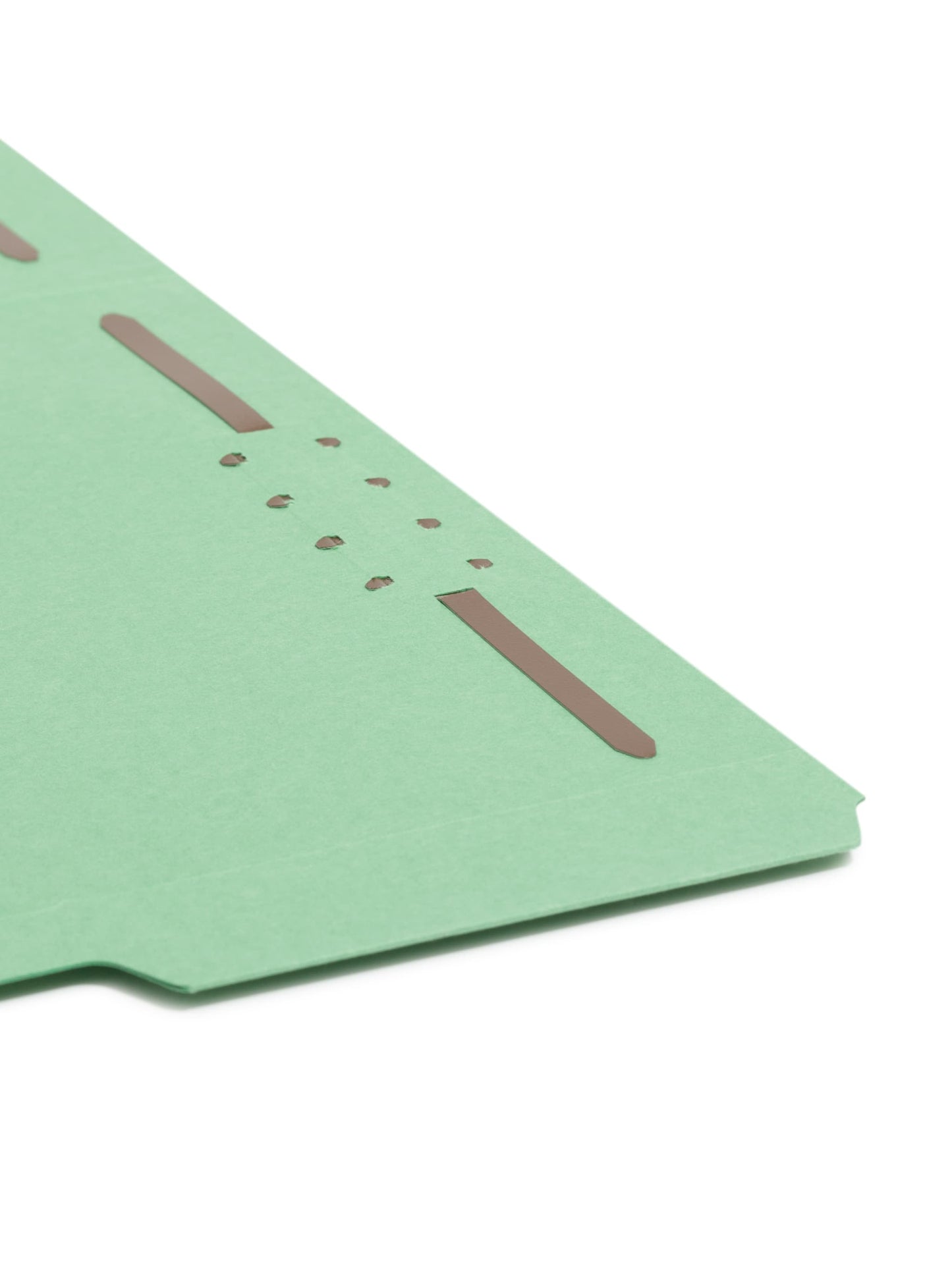 100% Recycled Reinforced Tab Fastener File Folders, Green Color, Letter Size, Set of 50, 086486121415