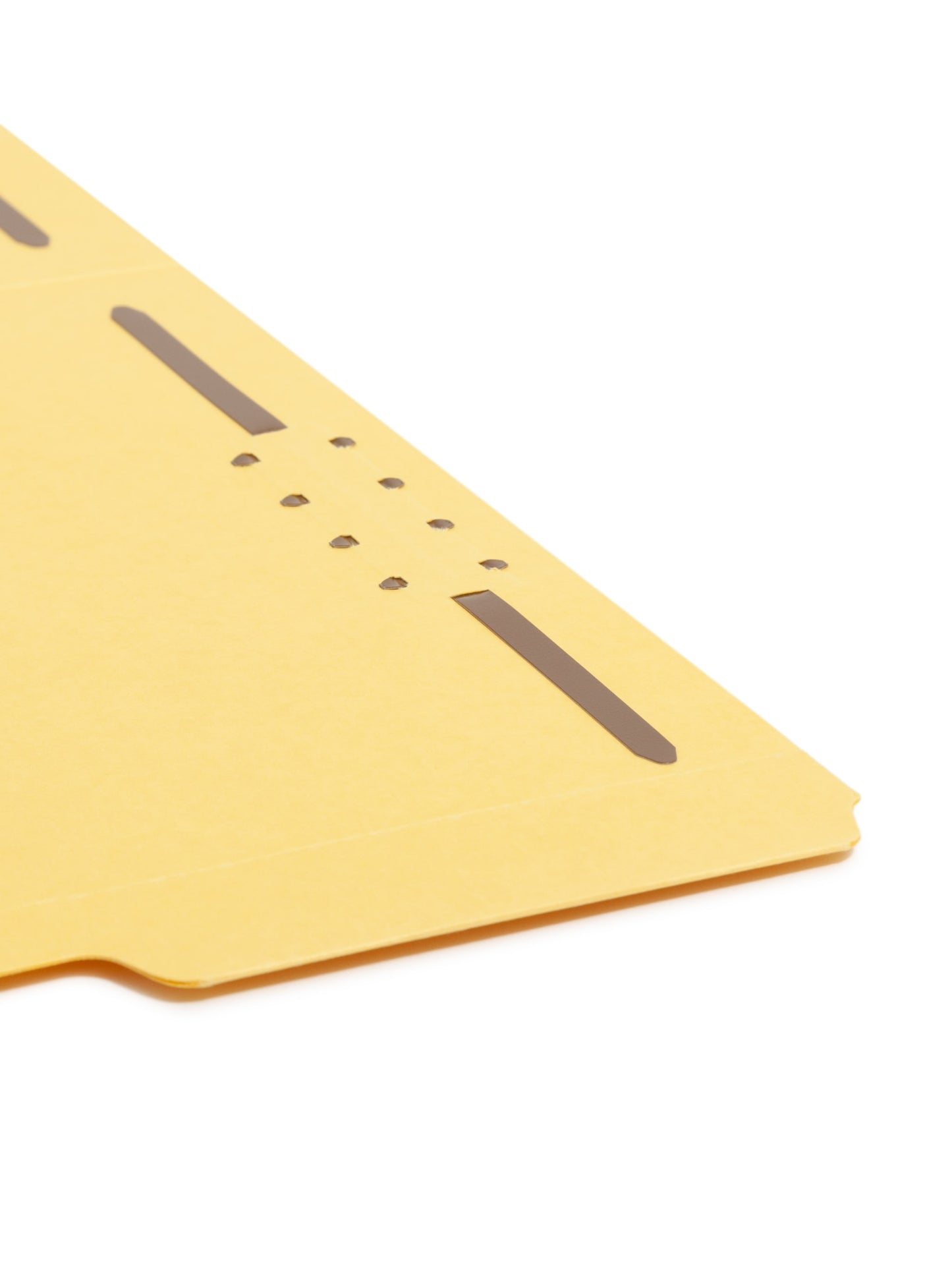 100% Recycled Reinforced Tab Fastener File Folders, Yellow Color, Letter Size, Set of 50, 086486129411