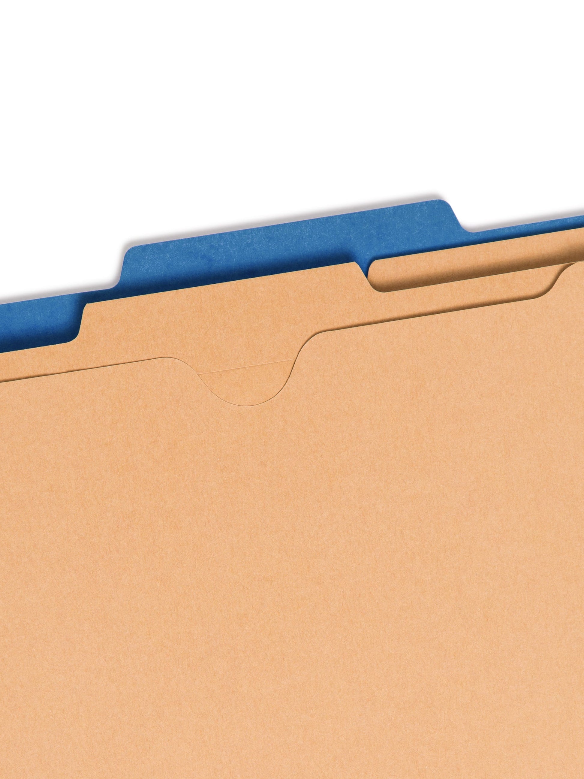 SafeSHIELD® Pressboard Classification File Folders with Pocket Dividers, Dark Blue Color, Letter Size, 