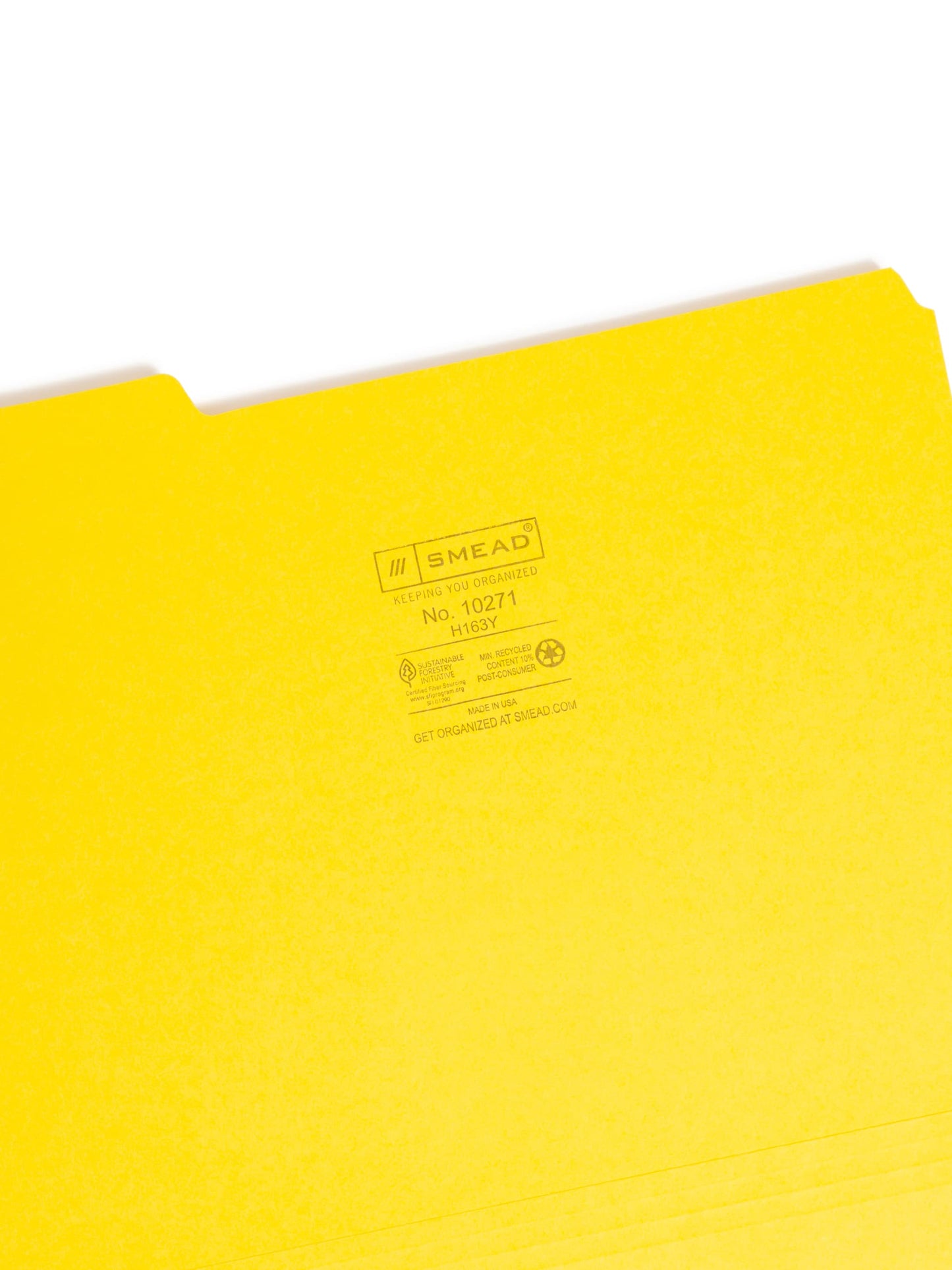 Interior File Folders, Yellow Color, Letter Size, Set of 100, 086486102711