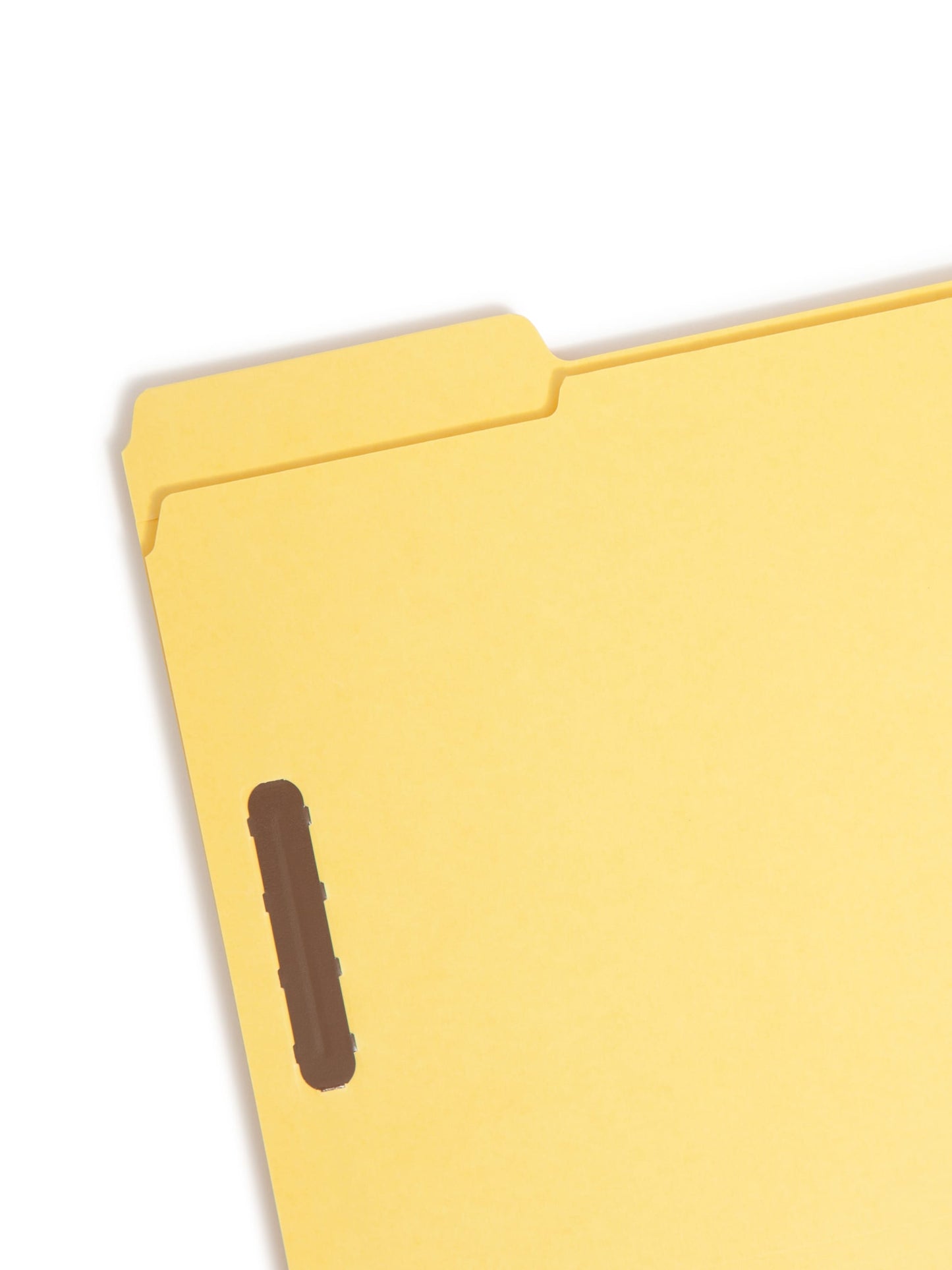 100% Recycled Reinforced Tab Fastener File Folders, Yellow Color, Letter Size, Set of 50, 086486129411