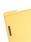 100% Recycled Reinforced Tab Fastener File Folders, Yellow Color, Letter Size, Set of 50, 086486129411