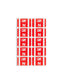 AlphaZ® ACCS Color Coded Alphabetic Labels - Sheets, Red Color, 1" X 1-5/8" Size, 