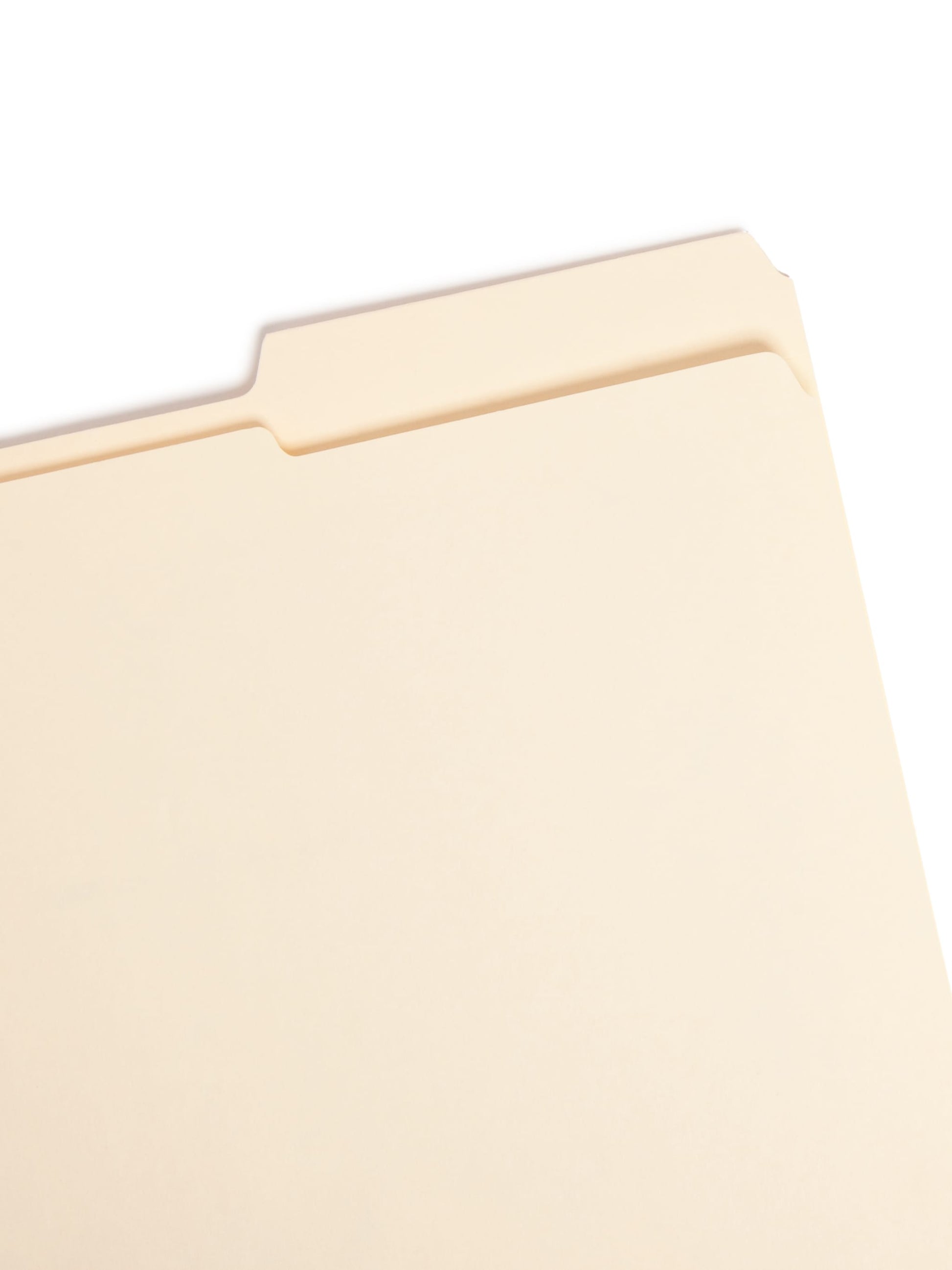 Reinforced Tab File Folders, 2/5-Cut Guide Height Right Tab, Manila Color, Letter Size, Set of 100, 086486103862