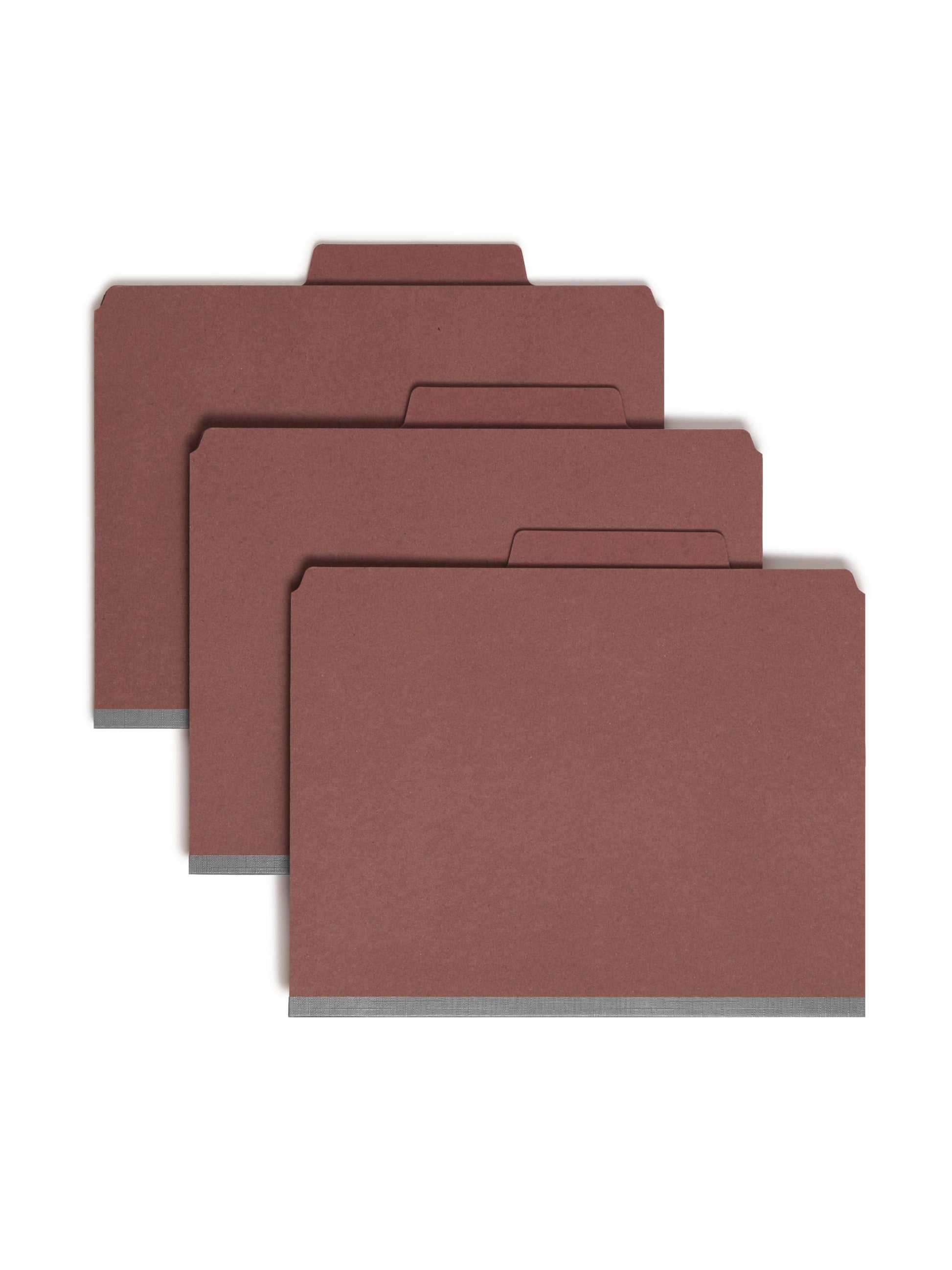 SuperTab® Classification File Folders, Red Color, Letter Size, 