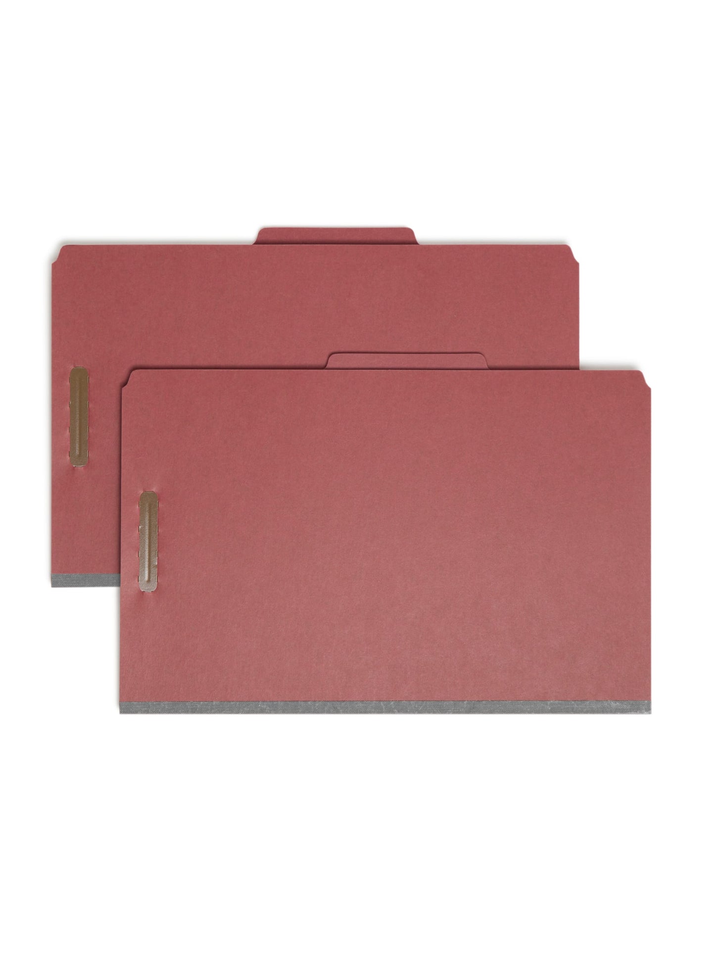 Pressboard Classification File Folders, 3 Dividers, 3 inch Expansion, Red Color, Legal Size, 