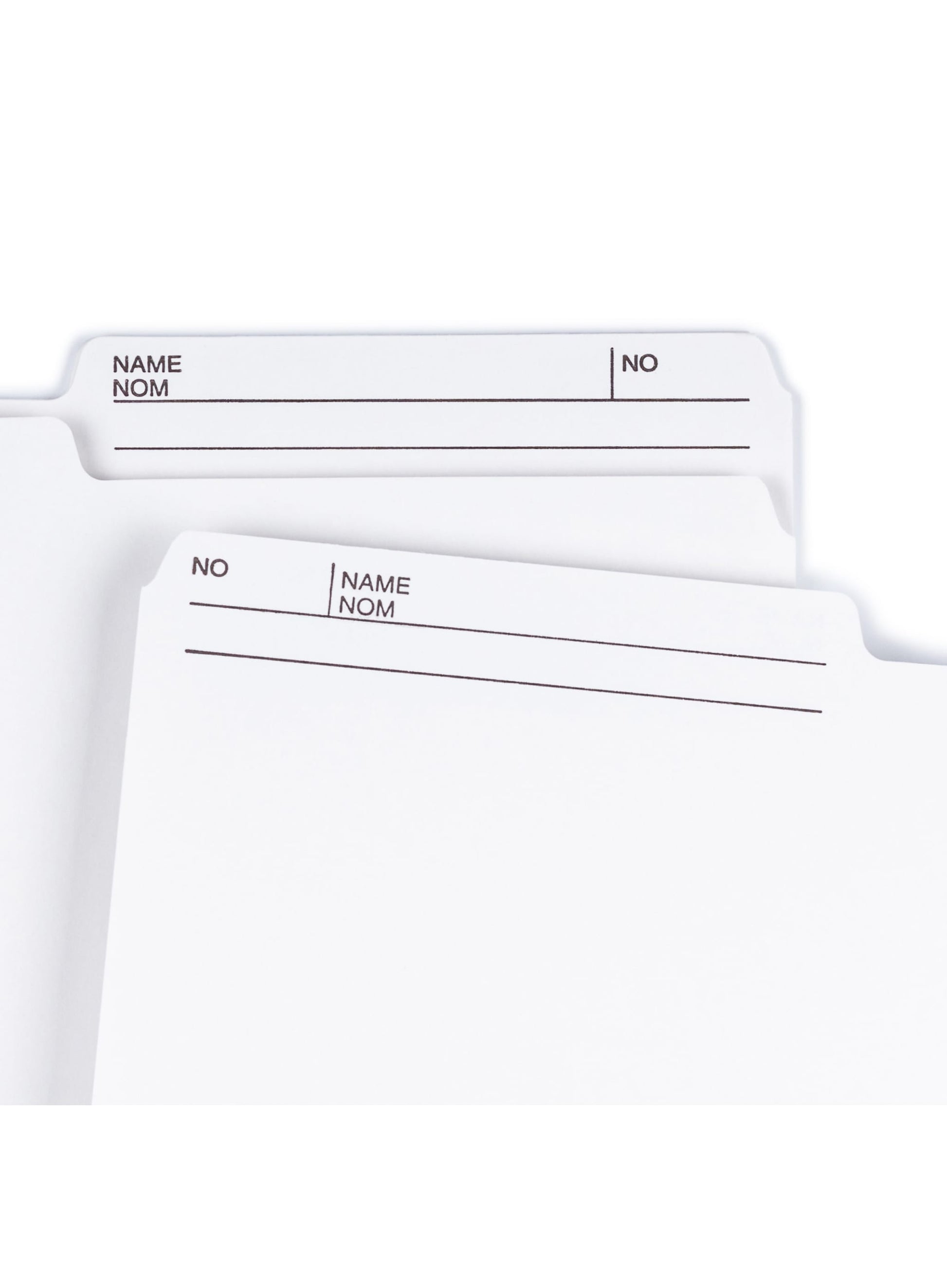 Reversible Printed Tab File Folders, 1/2-Cut Tab, Ivory Color, Letter Size, Set of 100, 086486103480