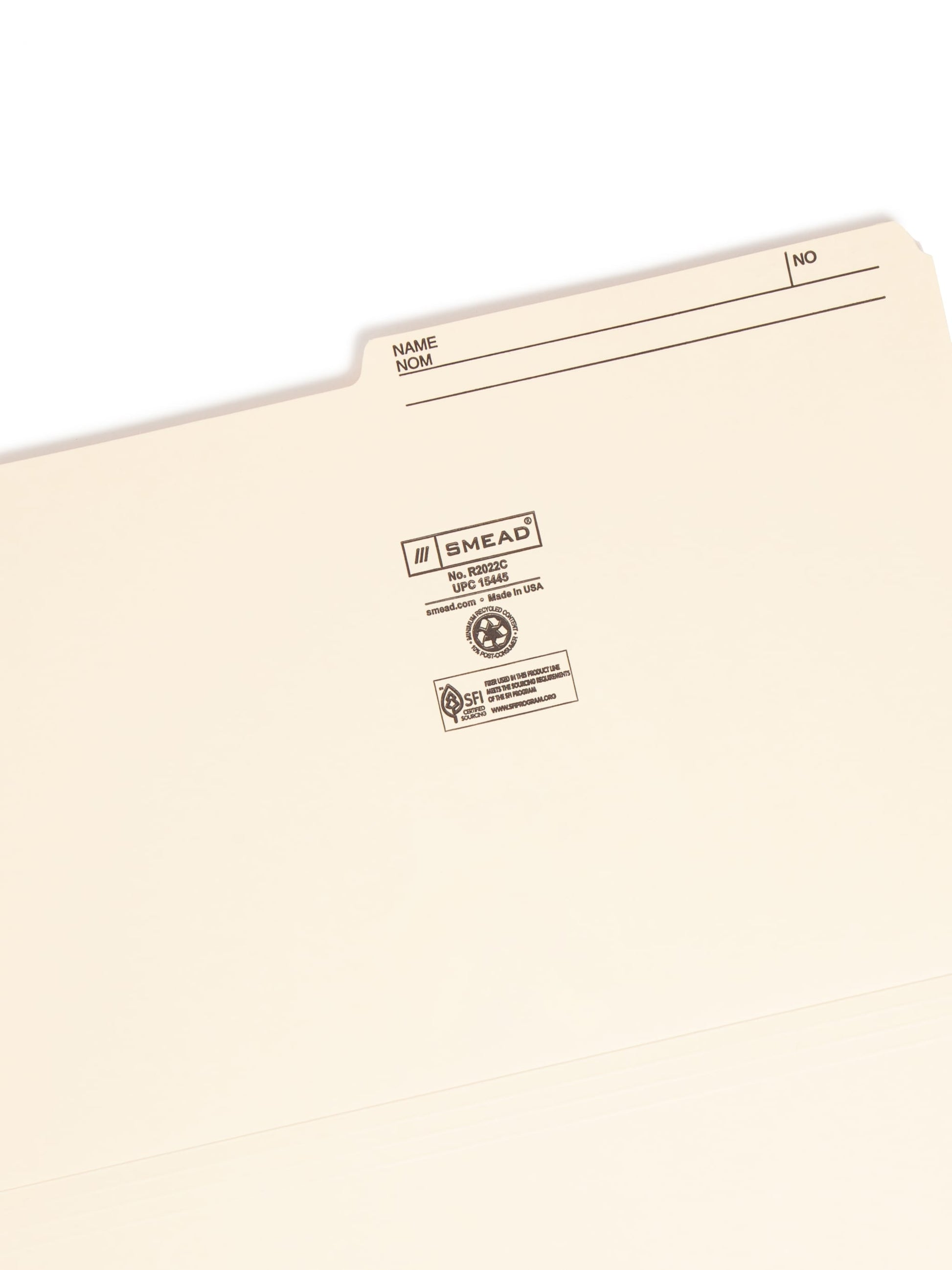 Heavyweight Reversible Printed Tab File Folders, 1/2-Cut Tab, Manila Color, Legal Size, 086486154451
