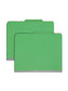 SafeSHIELD® Pressboard Classification File Folders, 1 Divider, 2 inch Expansion, Green Color, Letter Size, 