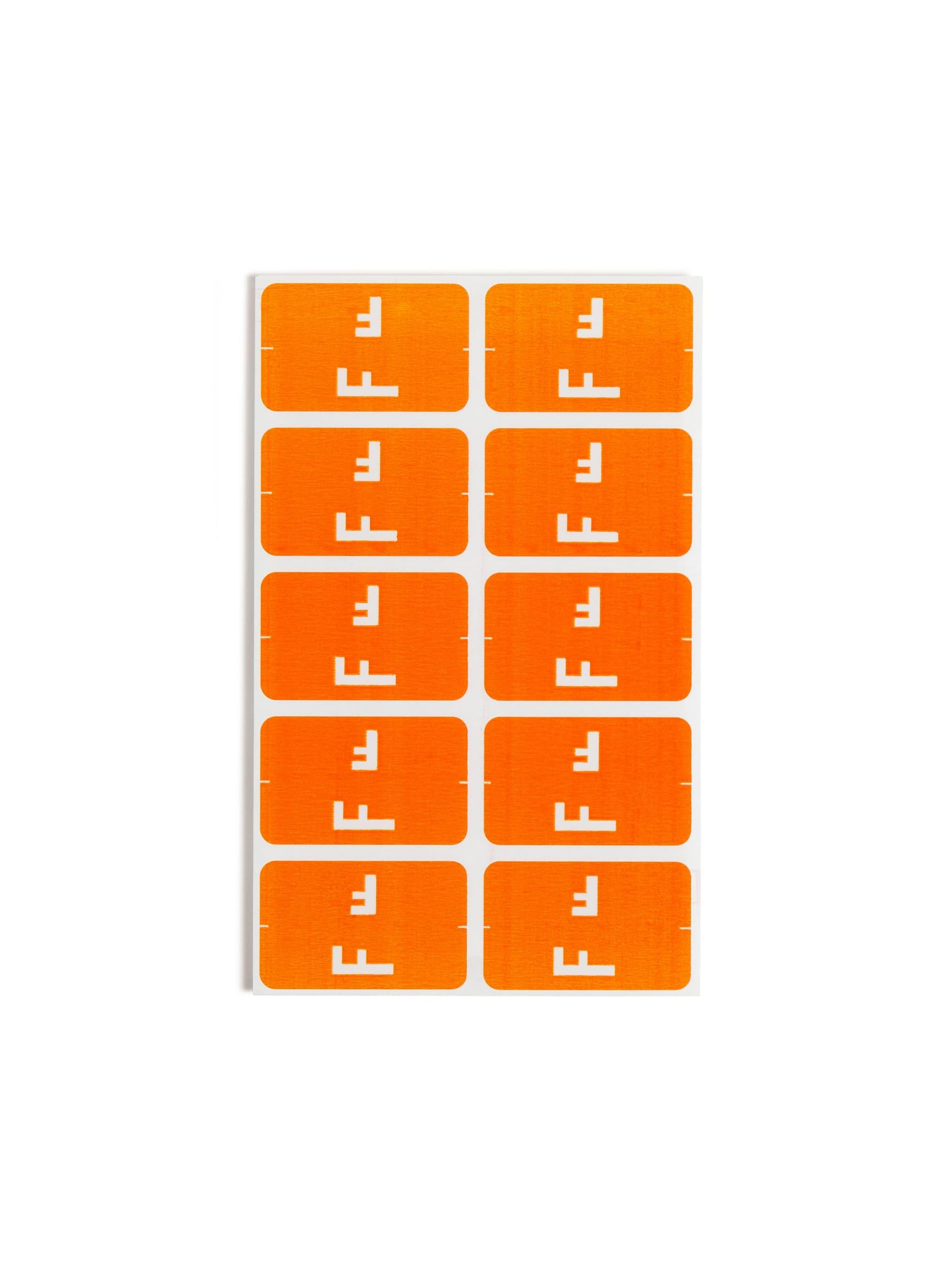 AlphaZ® ACCS Color Coded Alphabetic Labels - Sheets, Orange Color, 1" X 1-5/8" Size, 