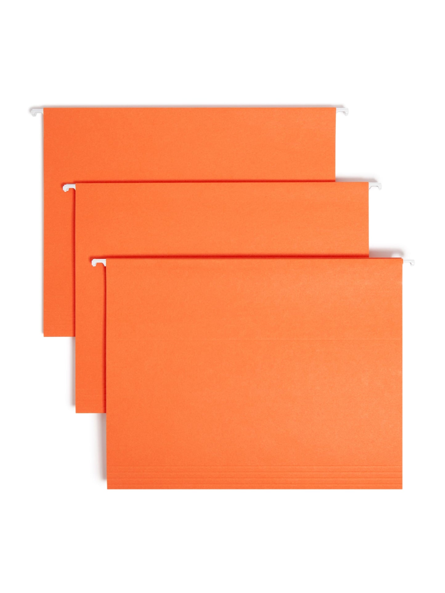 Standard Hanging File Folders with 1/5-Cut Tabs, Orange Color, Letter Size, Set of 25, 086486640657