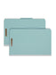 Pressboard Classification File Folders, 1 Divider, 2 inch Expansion, Blue Color, Legal Size, 