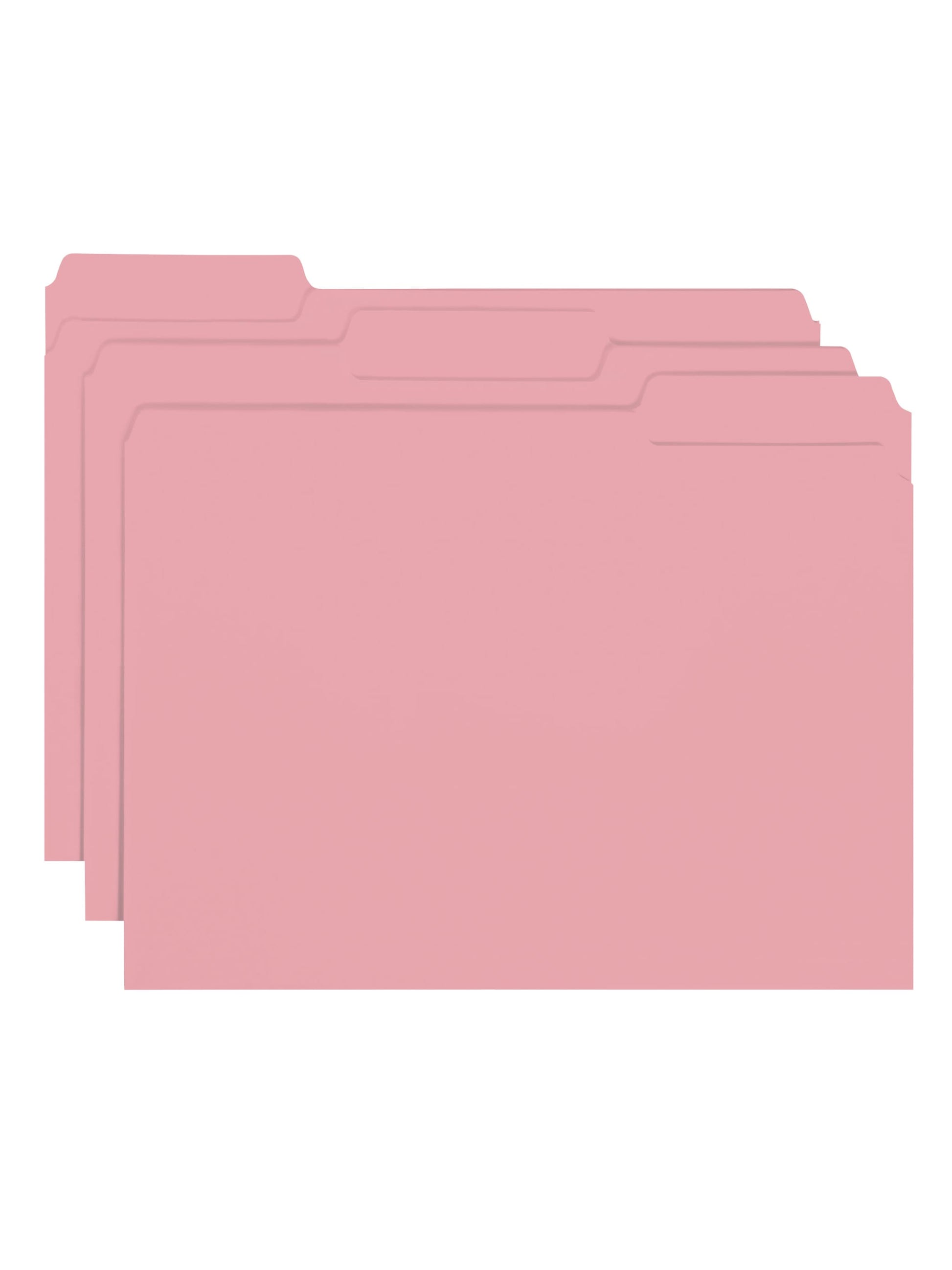 Interior File Folders, Pink Color, Letter Size, Set of 100, 086486102636